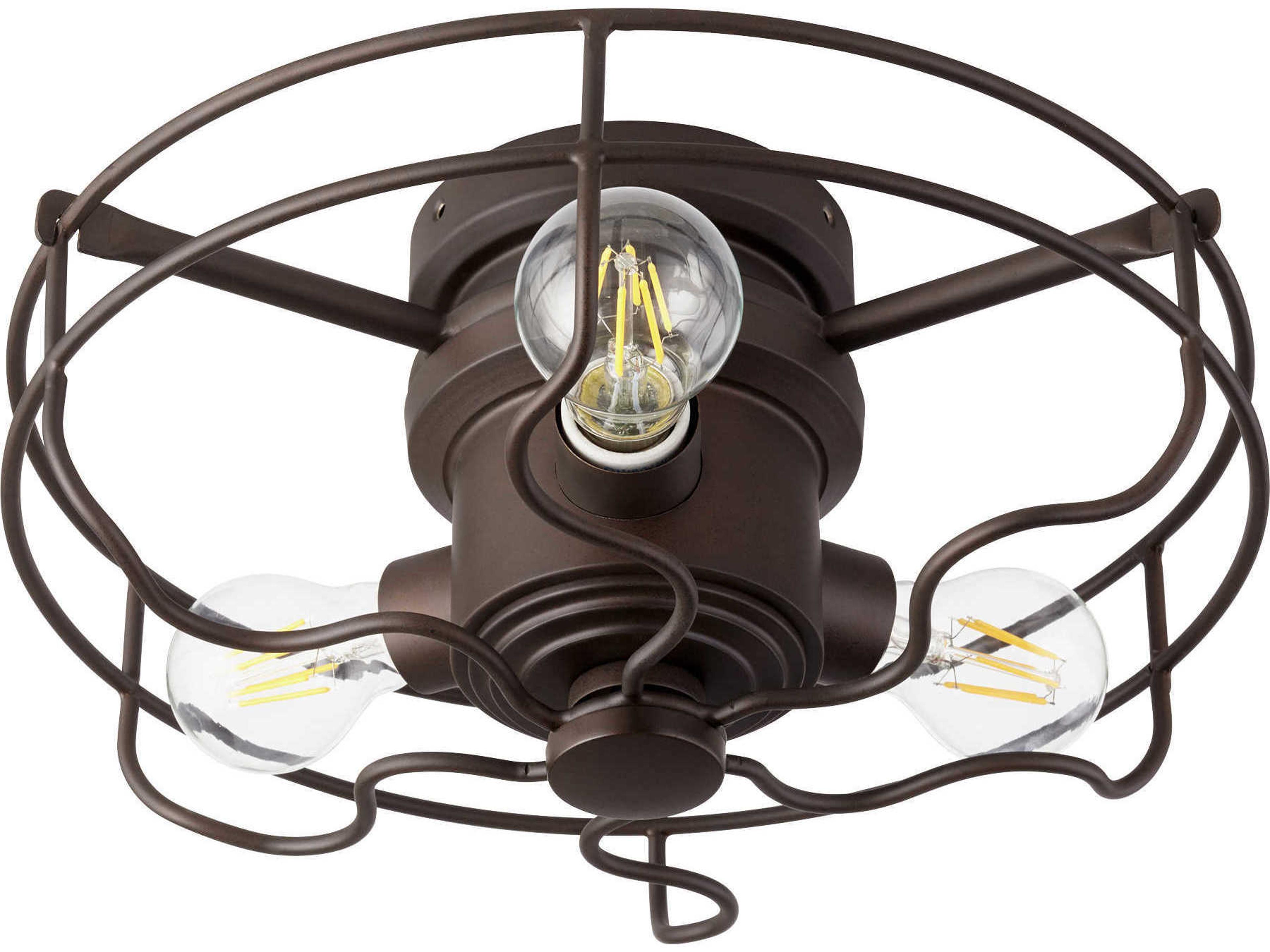 Quorum Windmill Oiled Bronze 3-Light Fan Light Kit