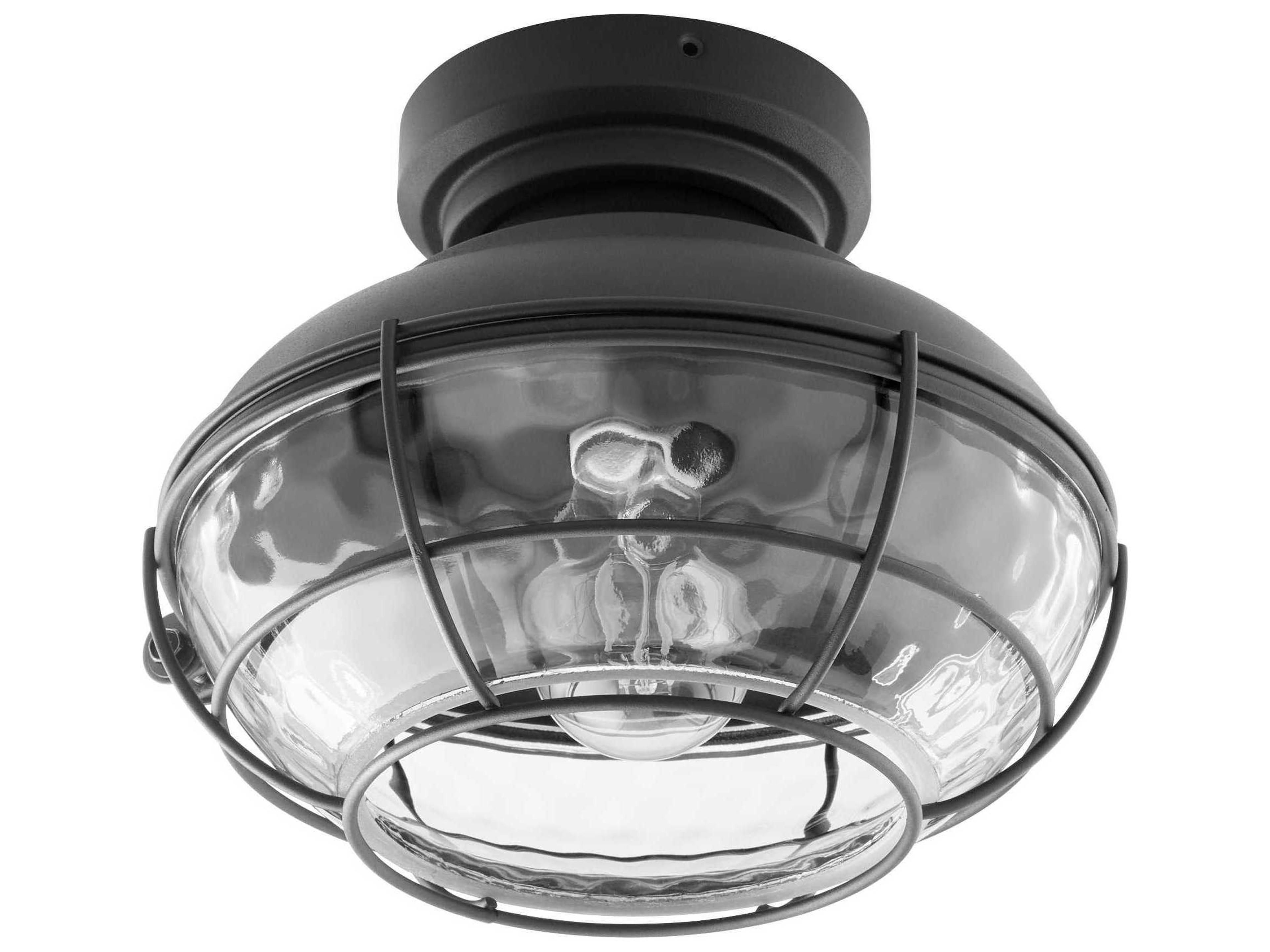 Quorum Windmill Textured Black 1-Light Fan Light Kit