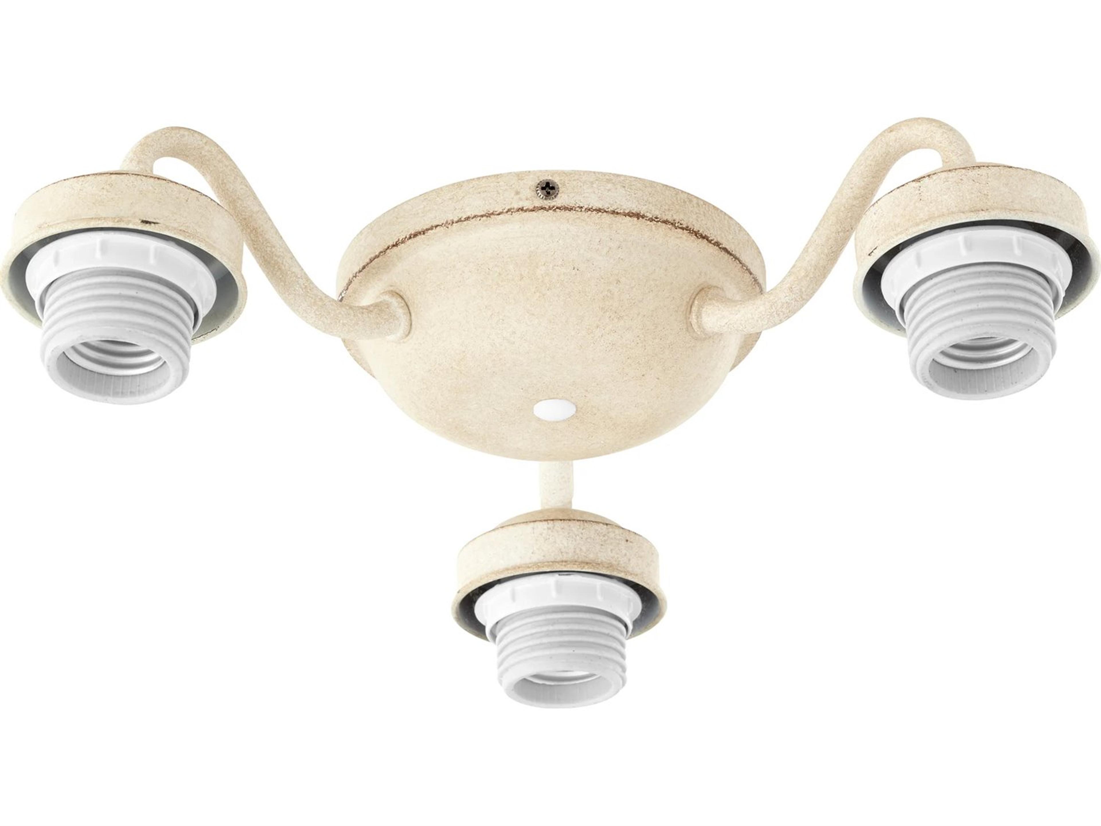 Quorum Brewster Persian White 3-Light Fan Light Kit