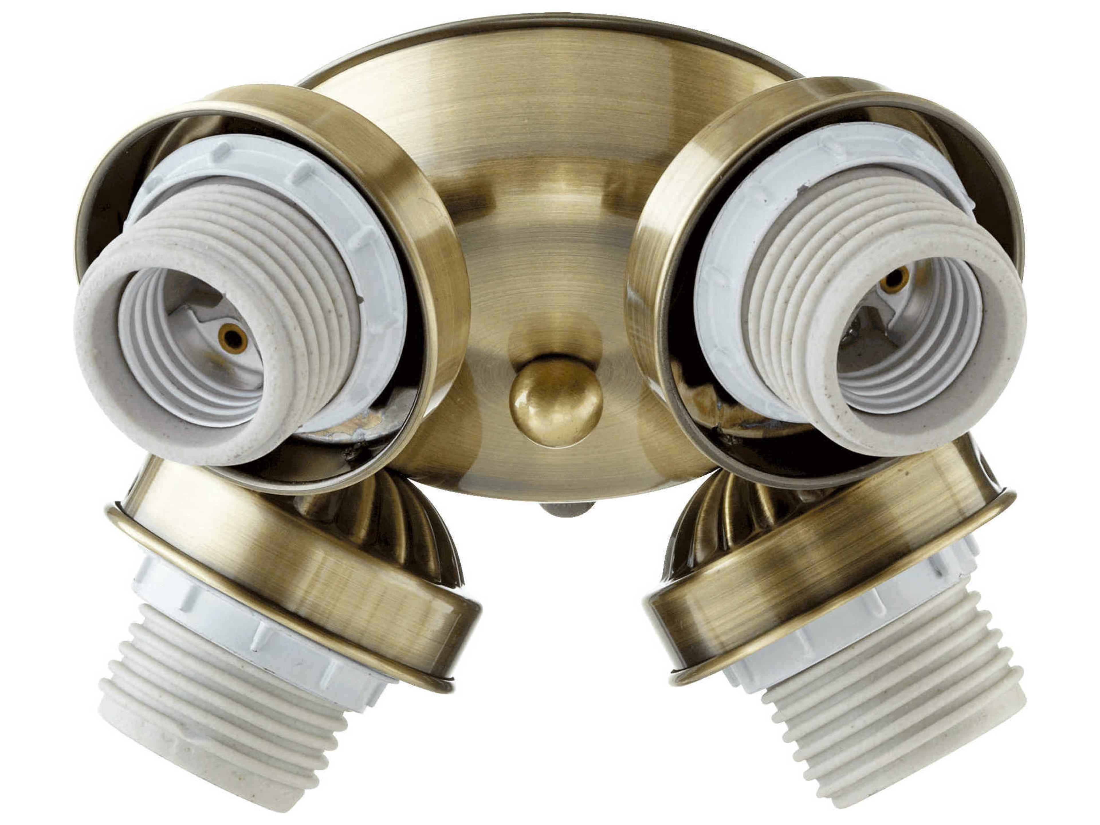 Quorum Antique Brass 4-Light Fan Light Kit