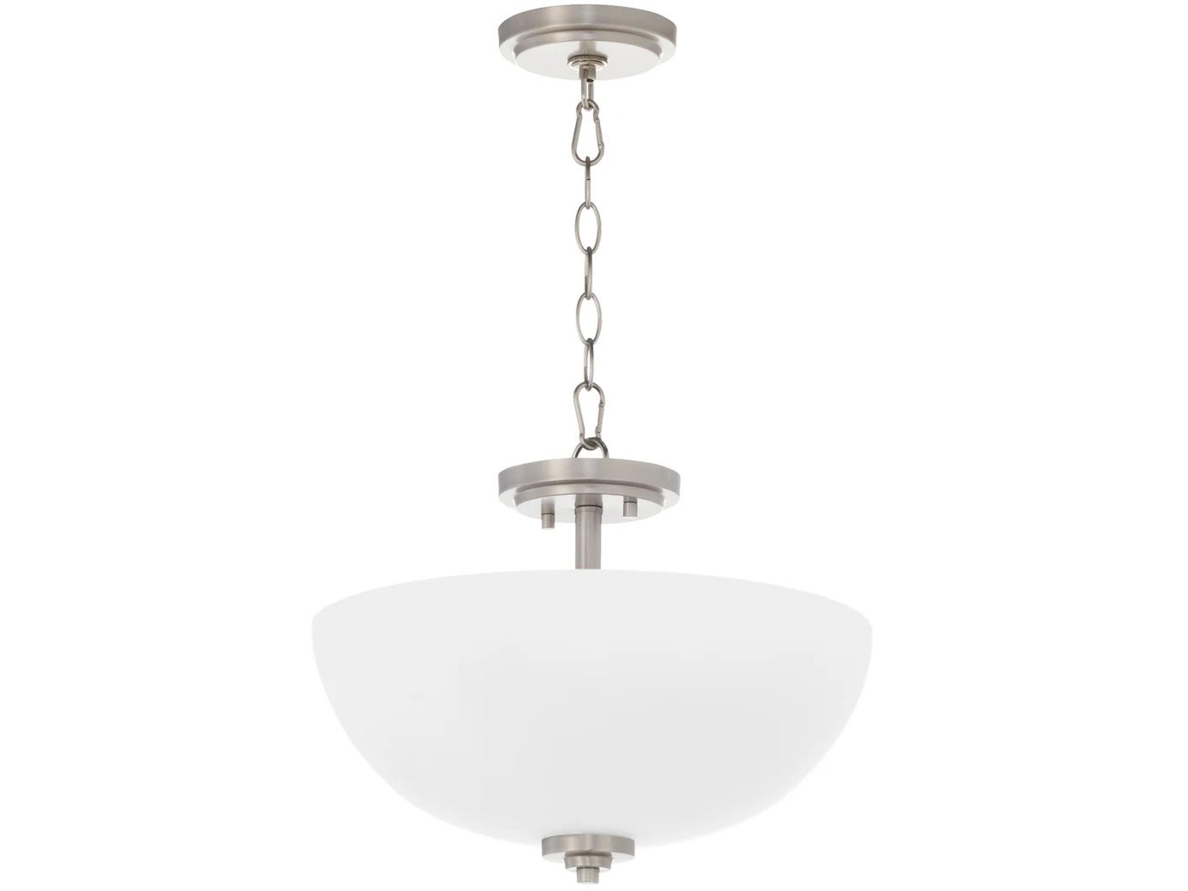 Quorum Adams 3-Light Satin Nickel Bowl Pendant