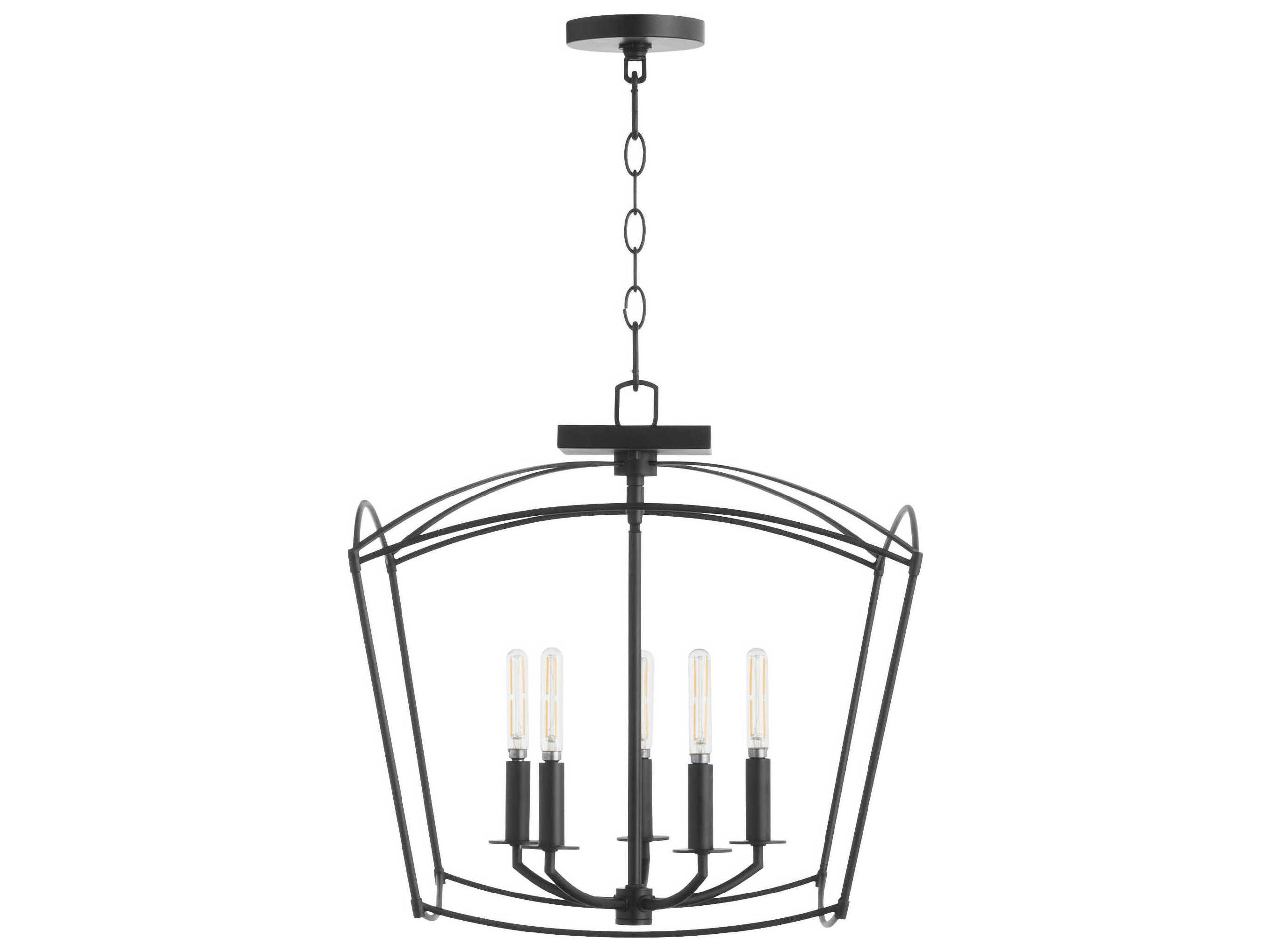 Quorum Mantle 5-Light Matte Black Pendant