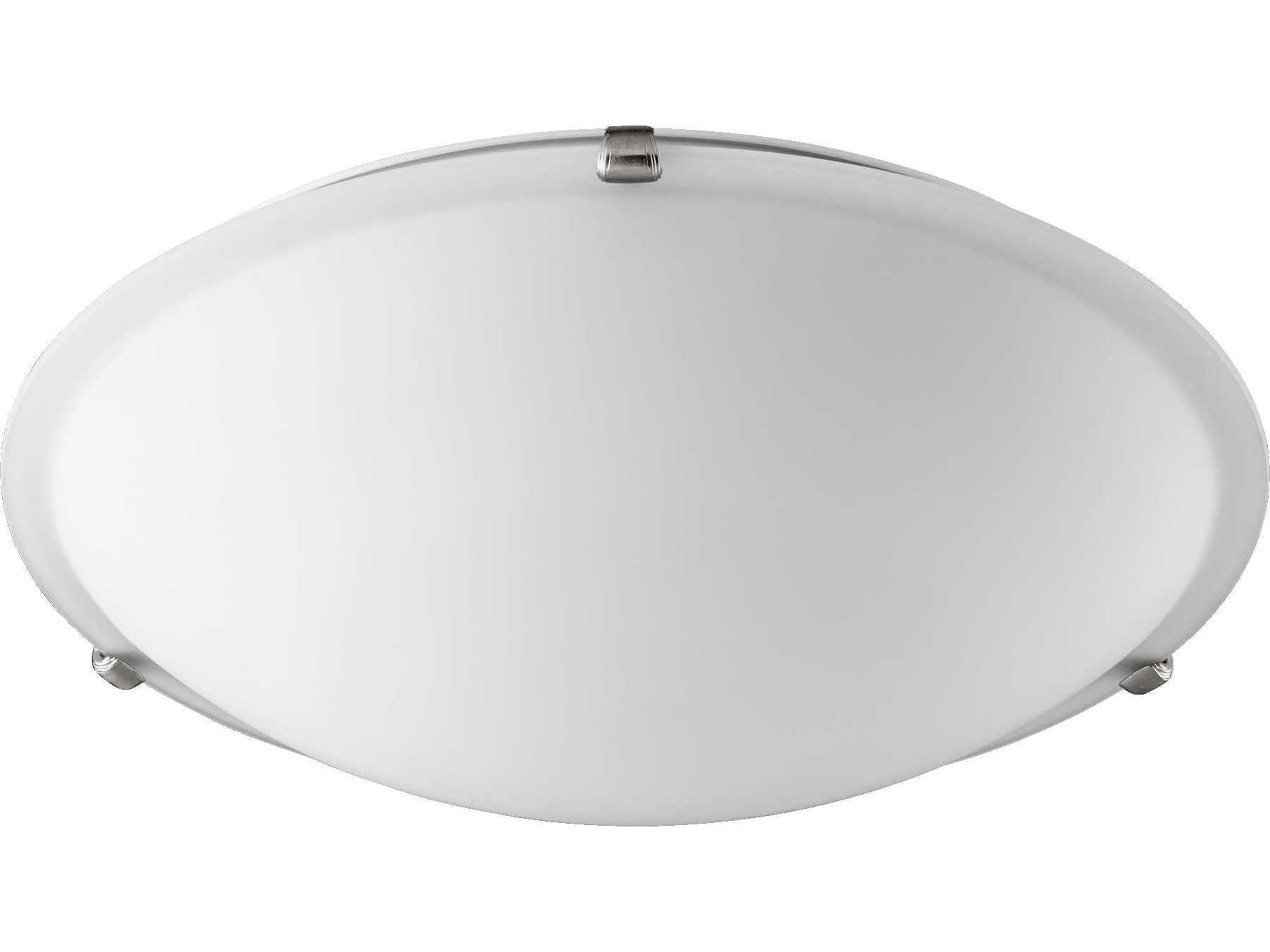 Quorum 4-Light Steel Round Flush Mount