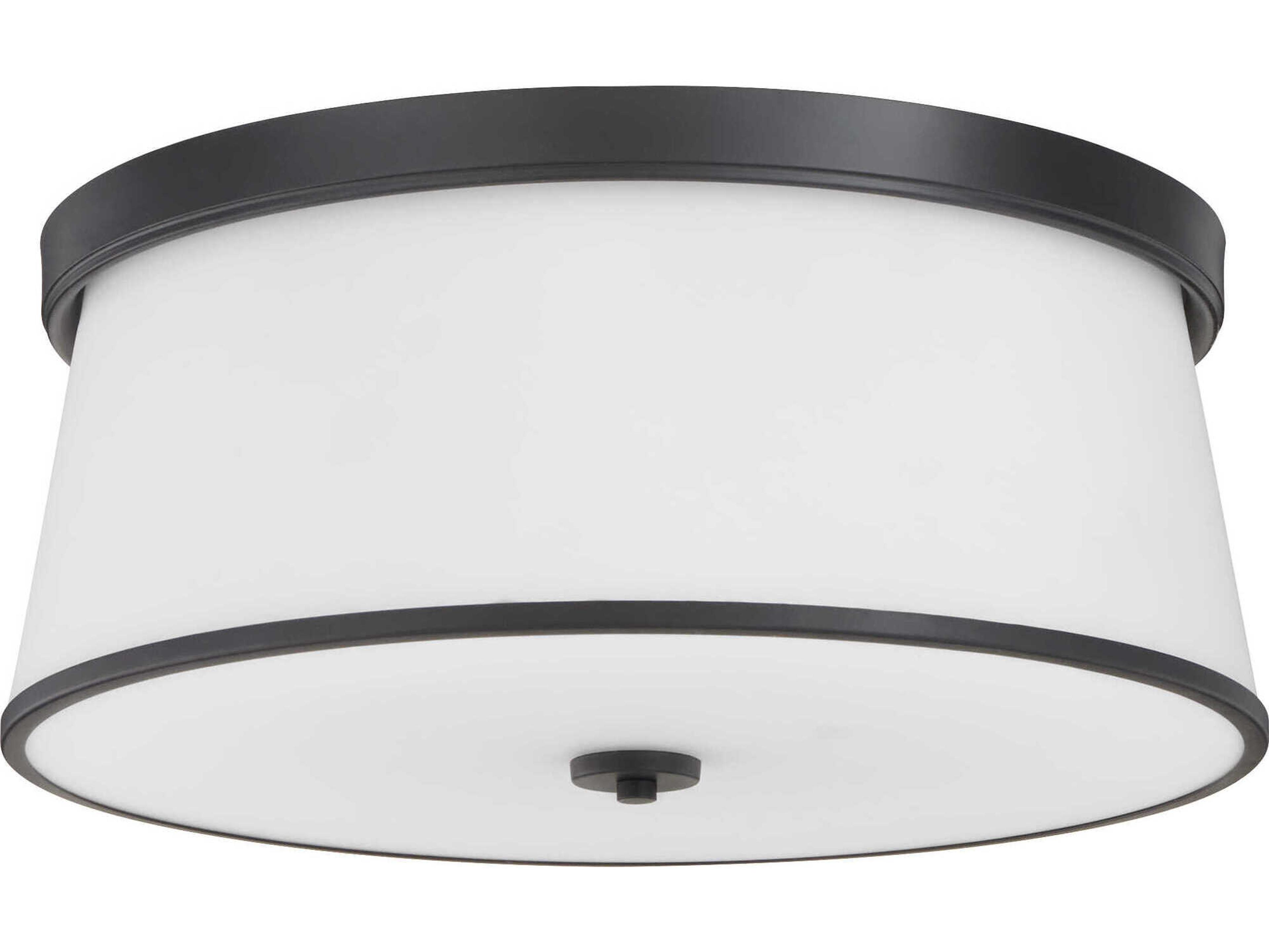 Quorum Weir 4-Light Matte Black Flush Mount
