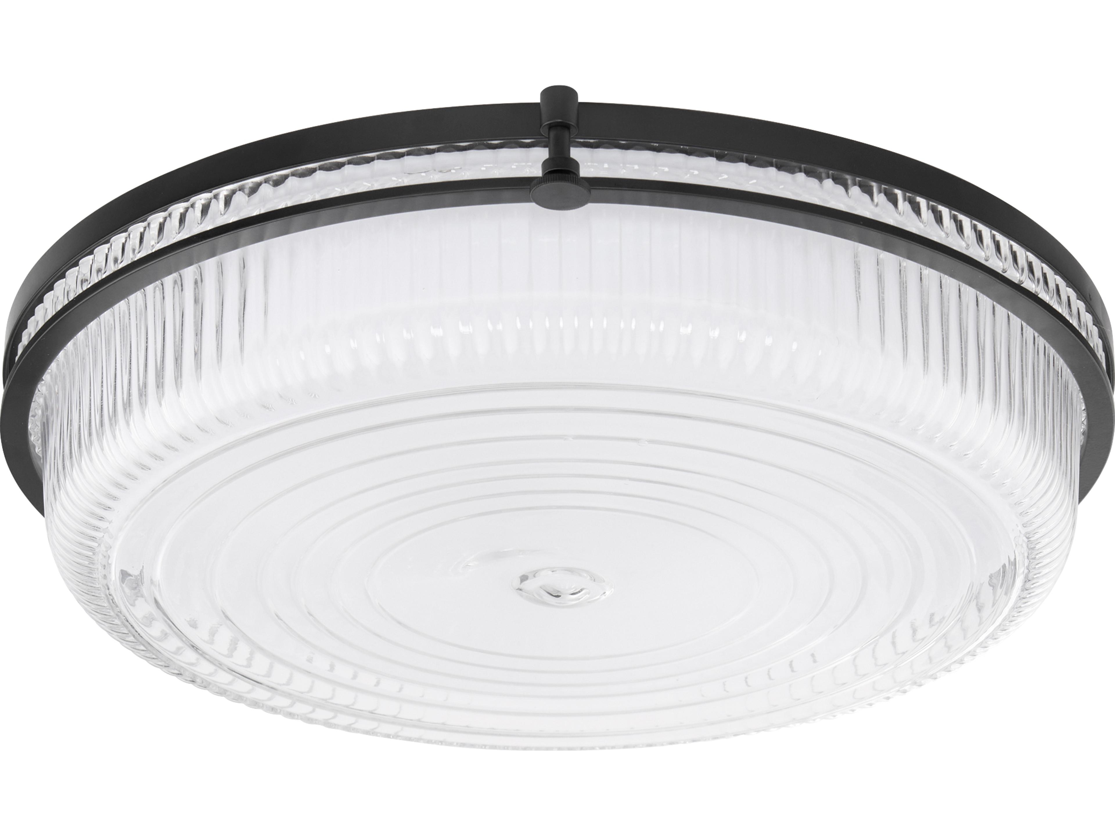 Quorum Emory 1-Light Matte Black Flush Mount