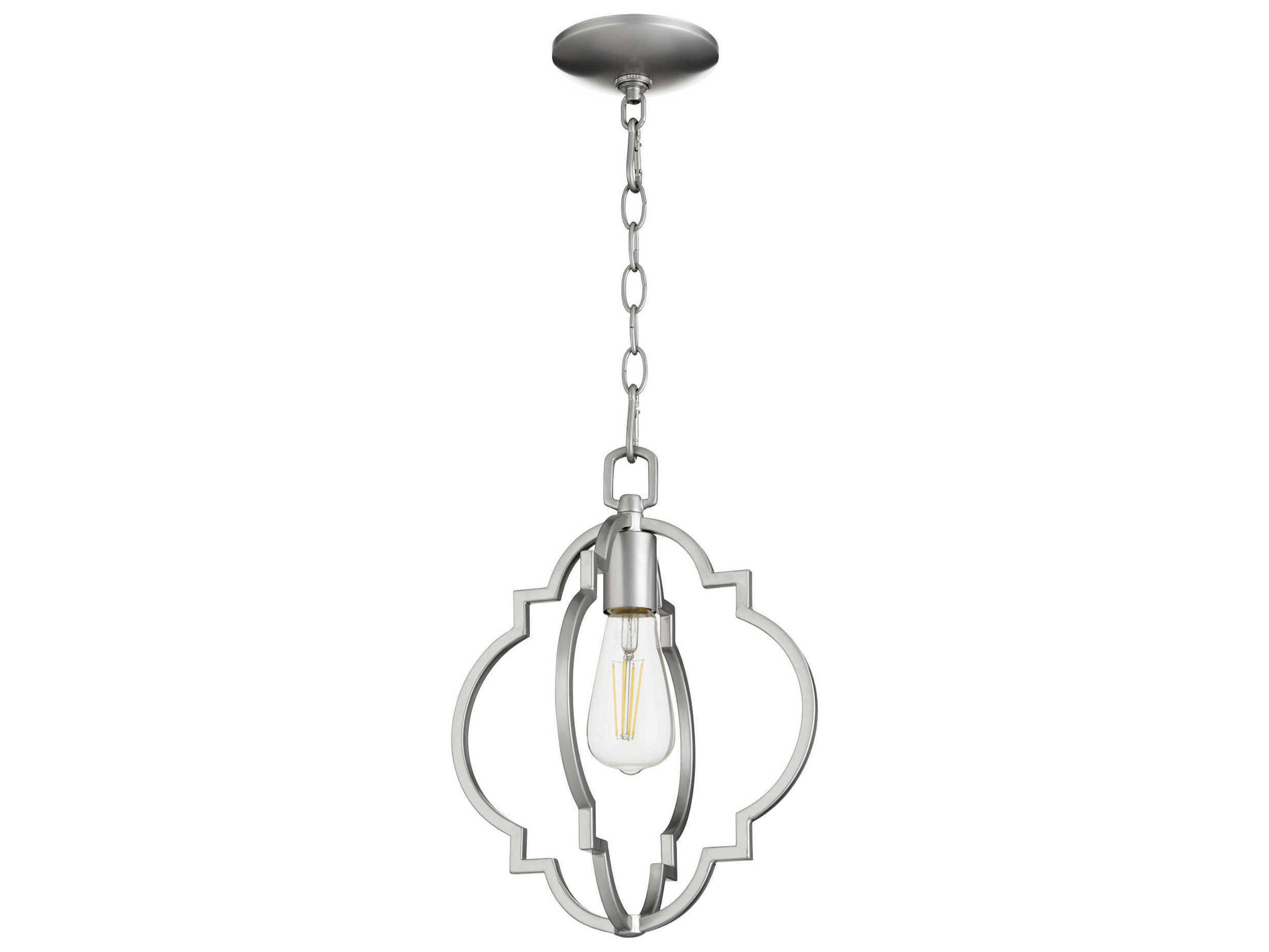 Quorum Dublin 1-Light Classic Nickel Mini Pendant