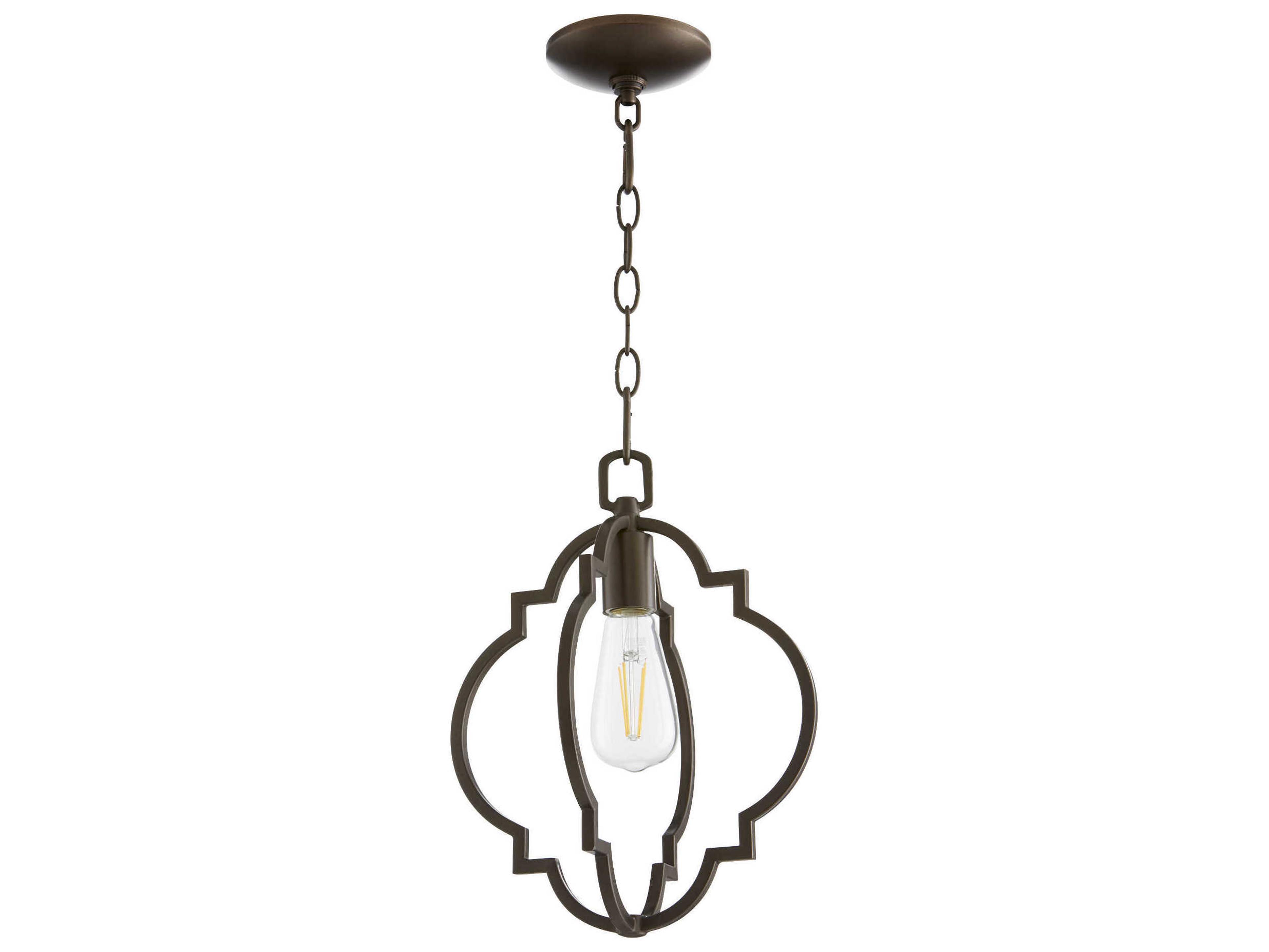 Quorum Dublin 1-Light Oiled Bronze Mini Pendant