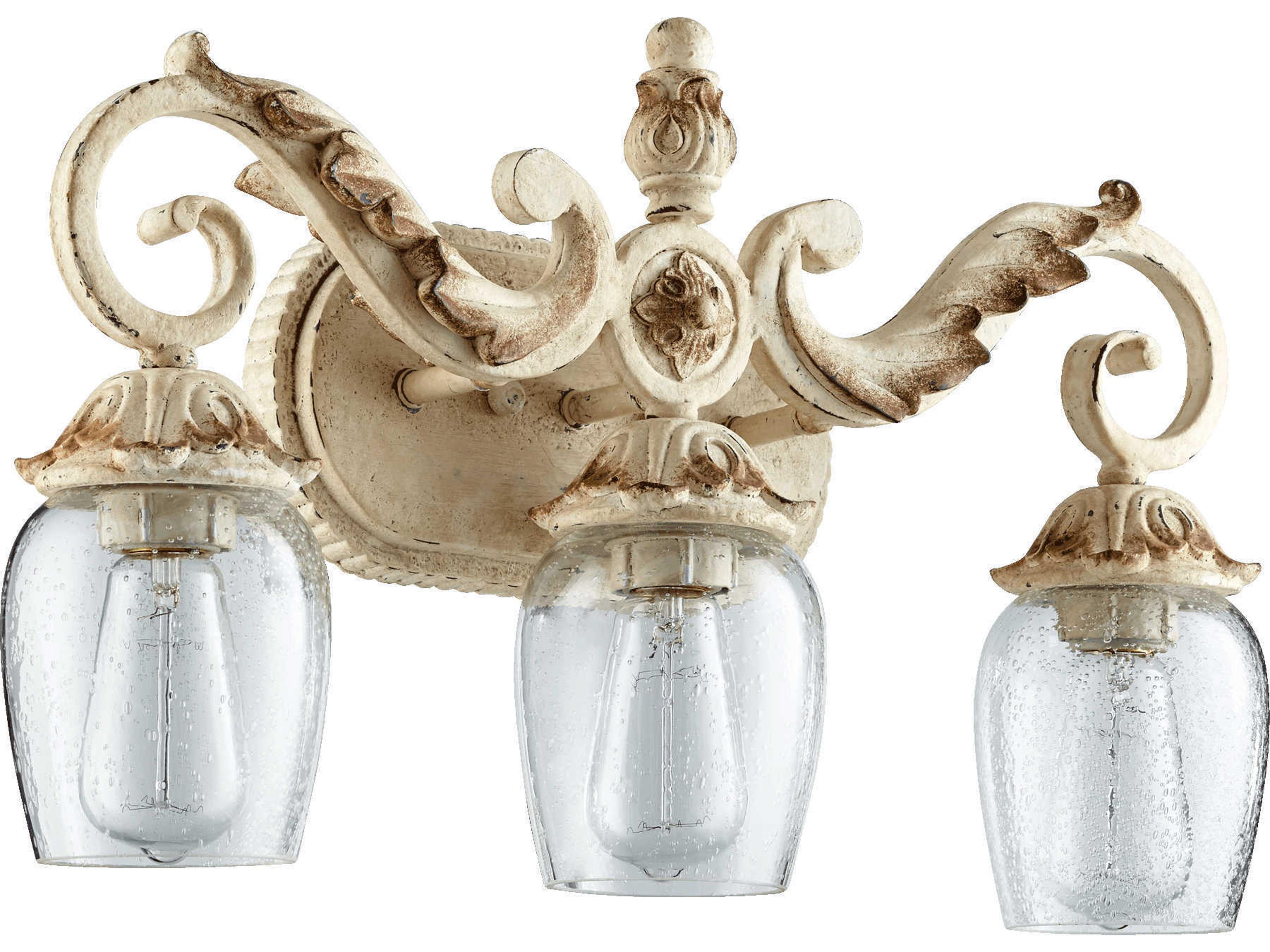 Quorum Florence 3-Light Persian White Glass Vanity Light