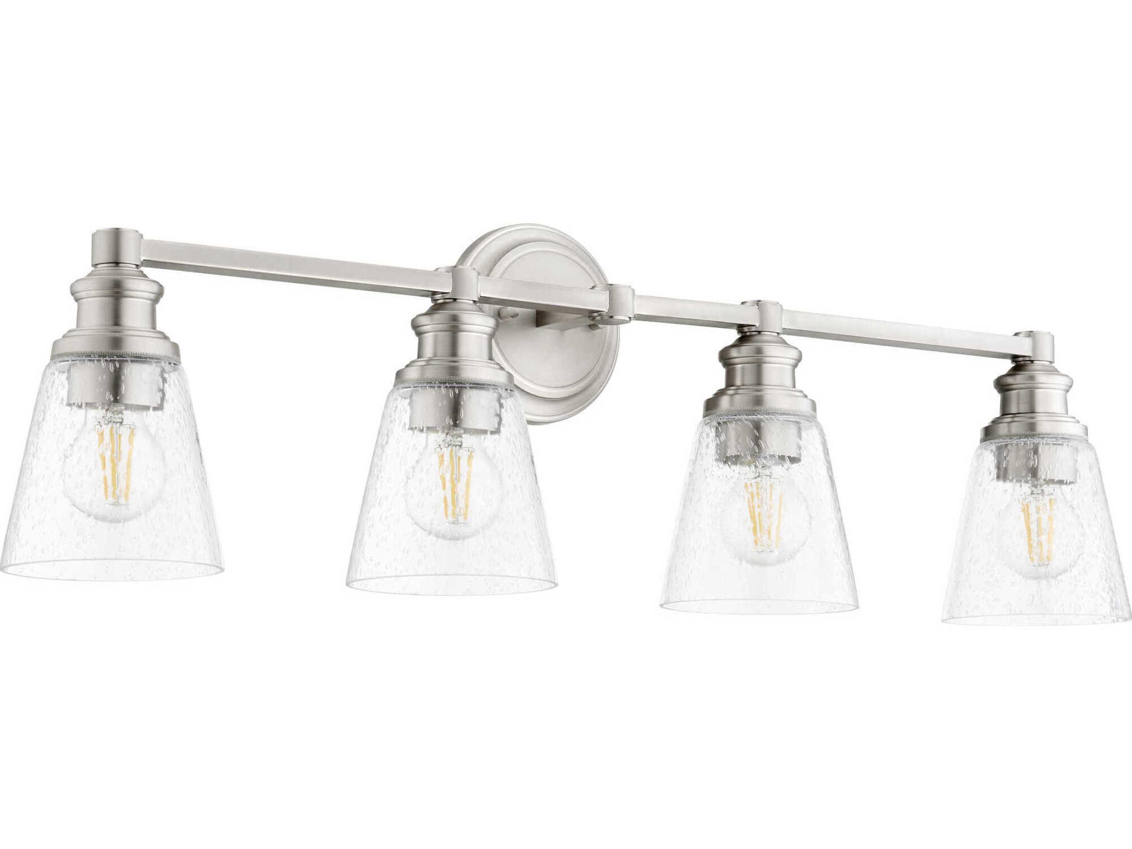 Quorum Dunbar 4-Light Satin Nickel Vanity Light