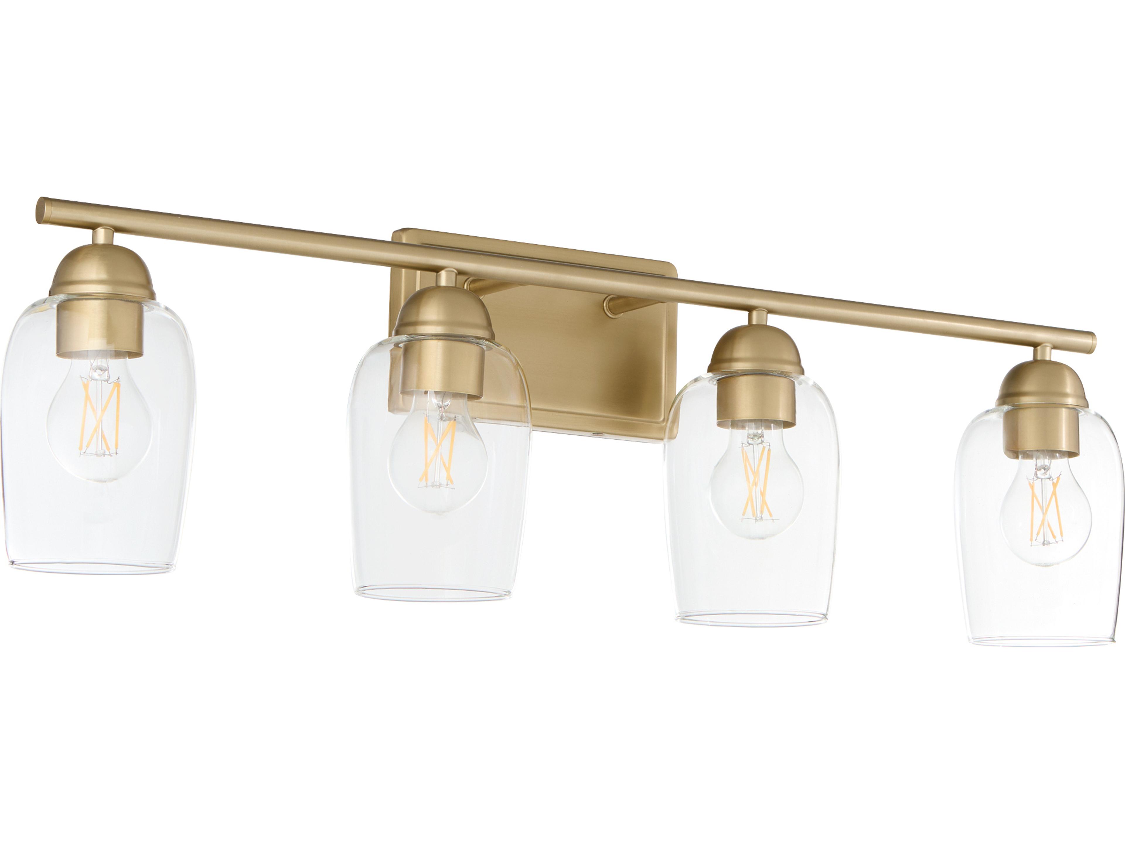 Quorum Wallinger 4-Light Aged Brass Vanity Light