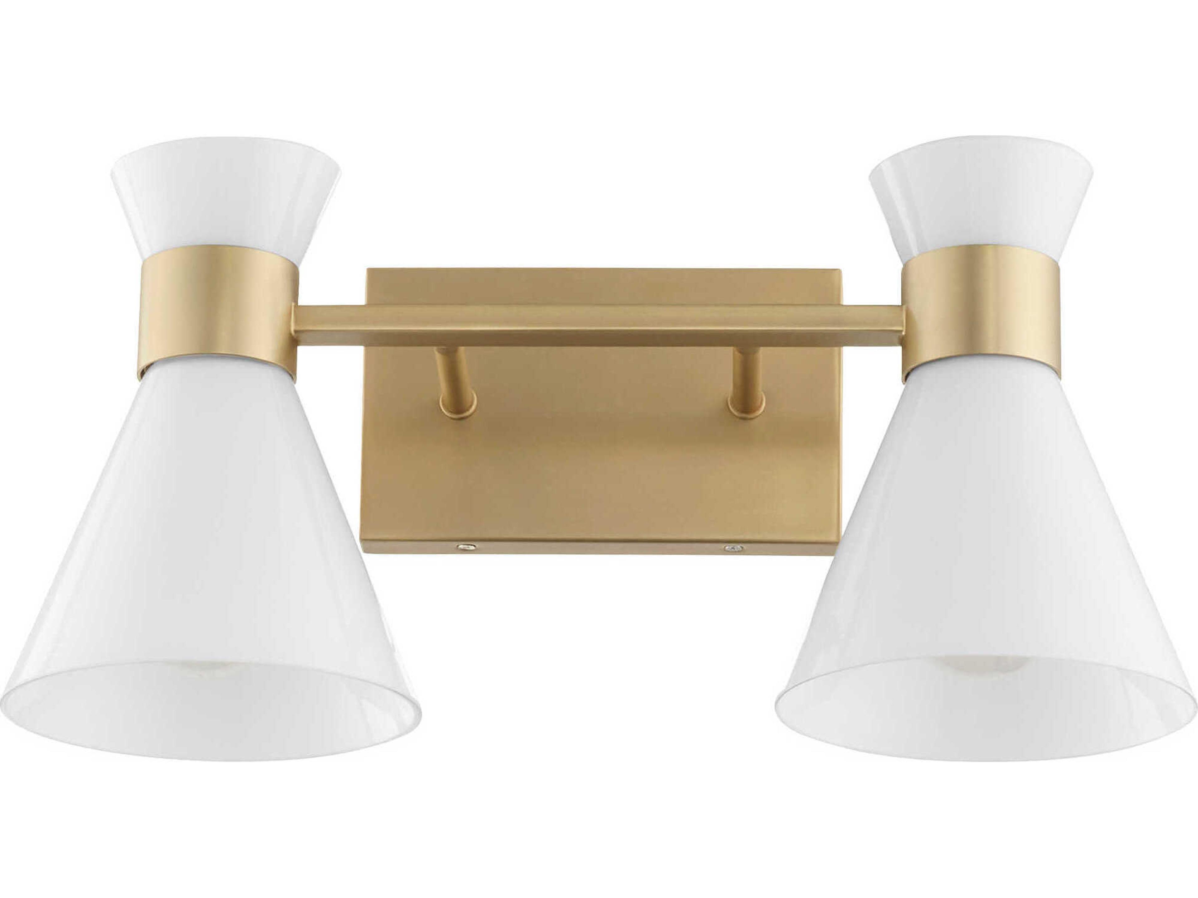 Quorum Beldar 2-Light Aged Brass Vanity Light