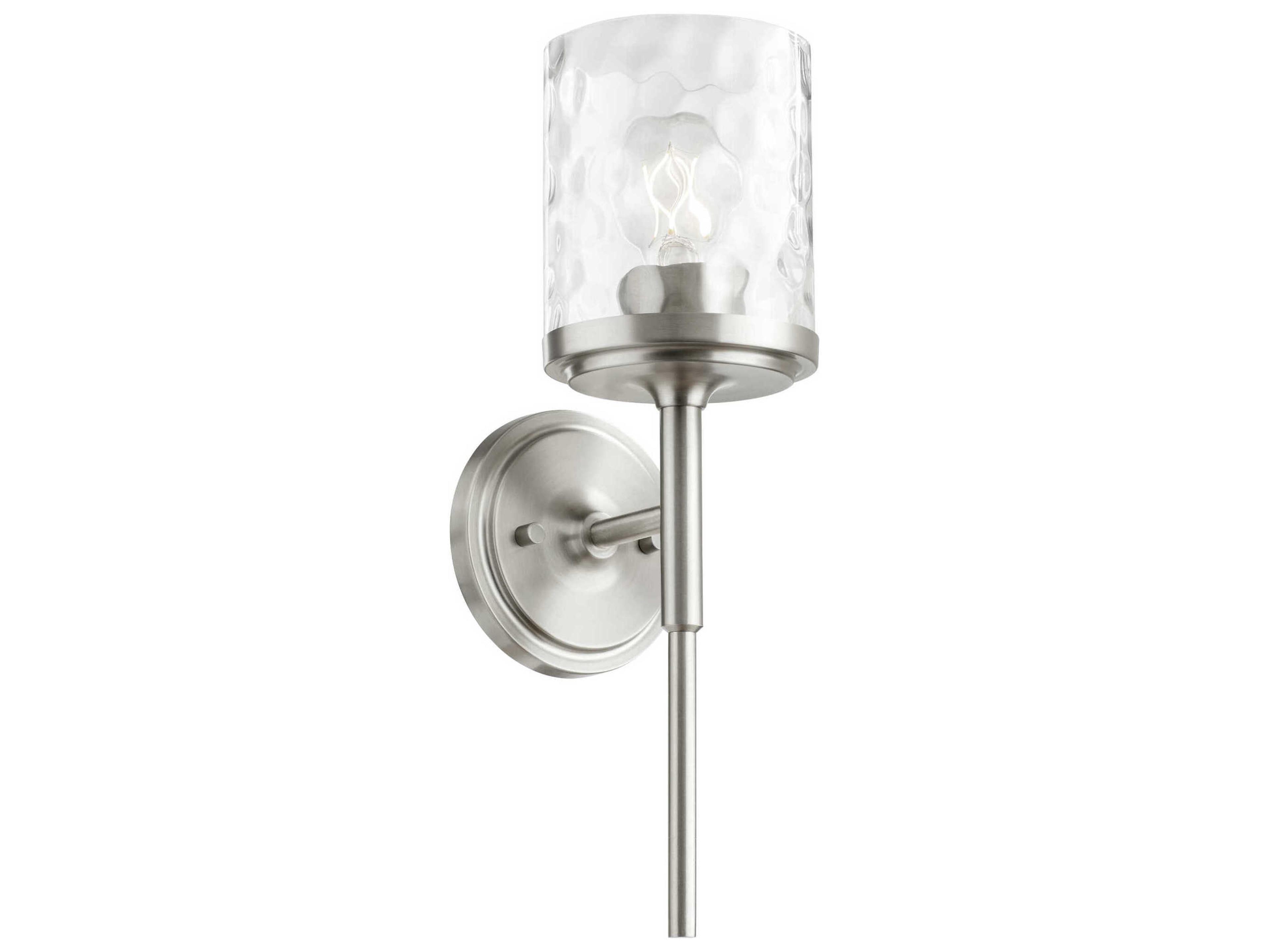 Quorum Starky 1-Light Satin Nickel Wall Sconce