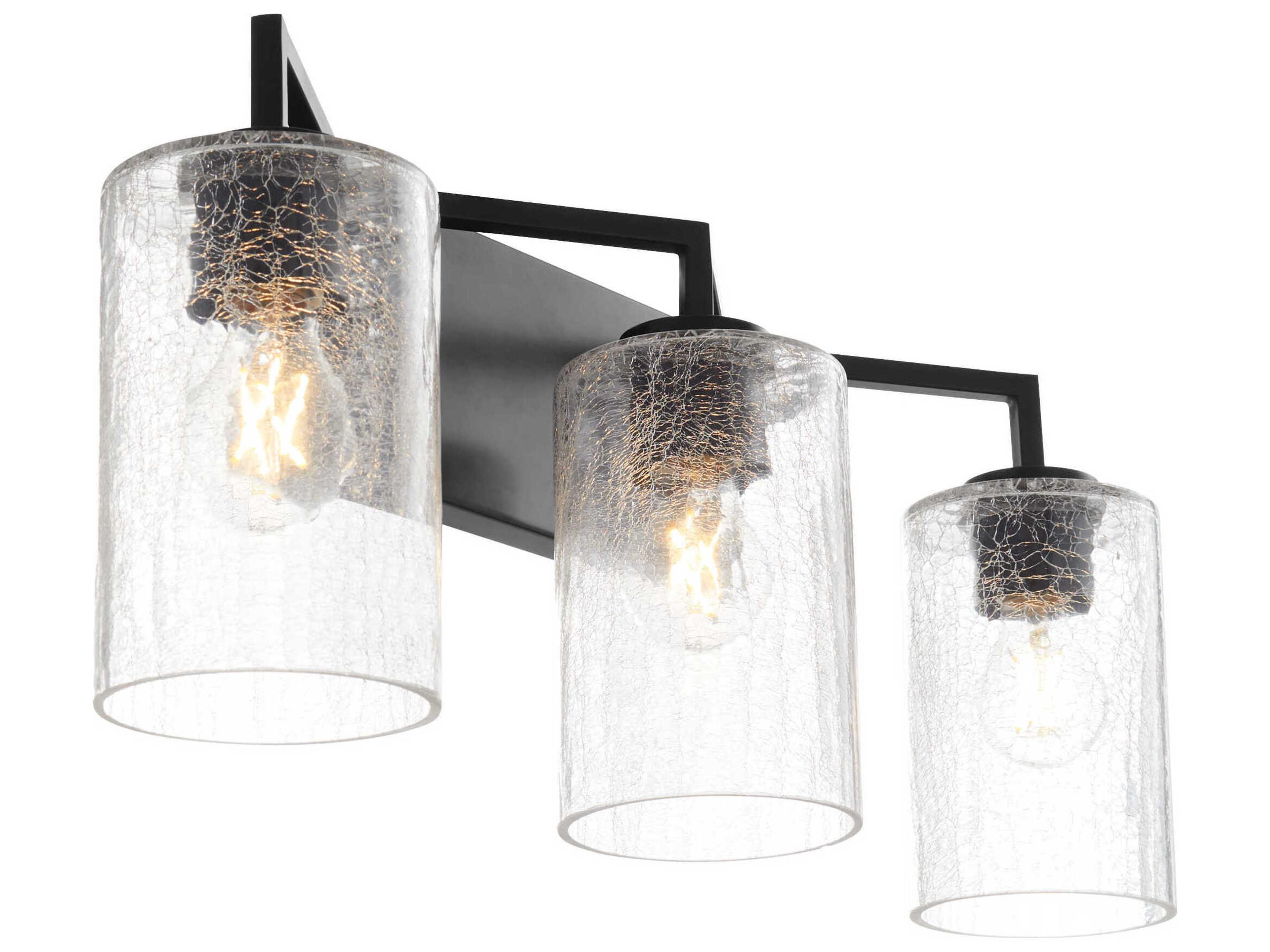 Quorum Merrick 3-Light Matte Black Vanity Light