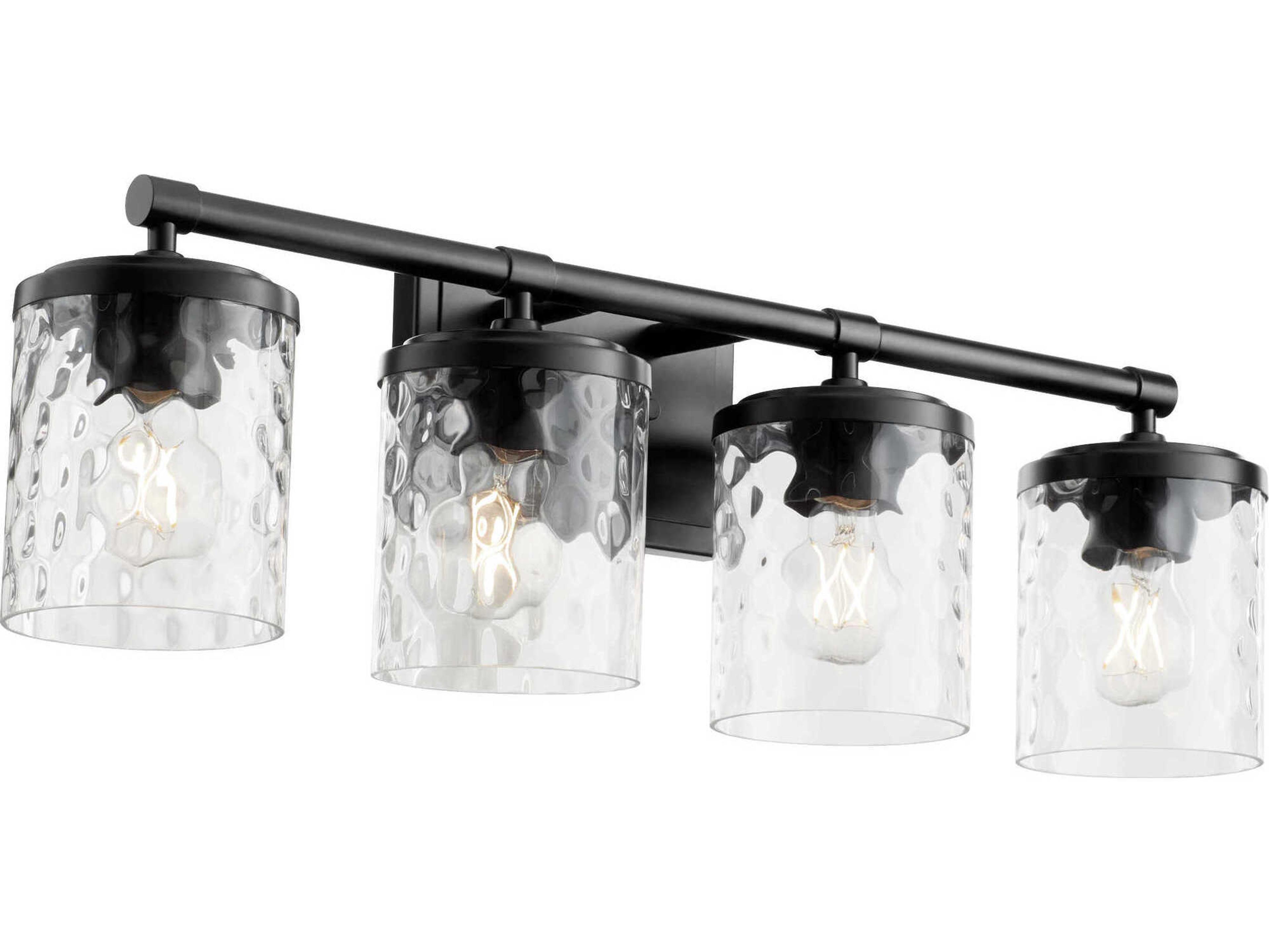 Quorum Starky 4-Light Matte Black Vanity Light