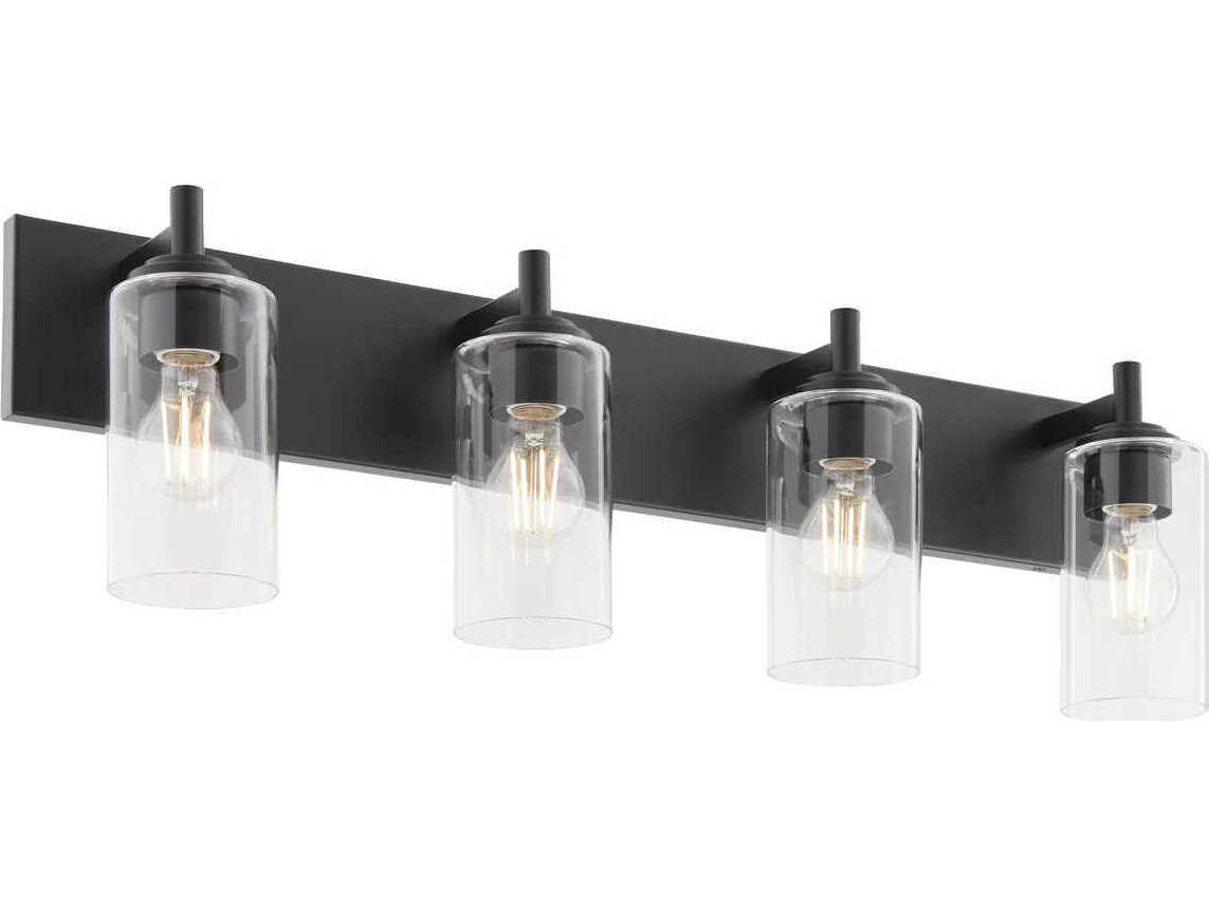 Quorum Fallstaff 4-Light Matte Black Vanity Light