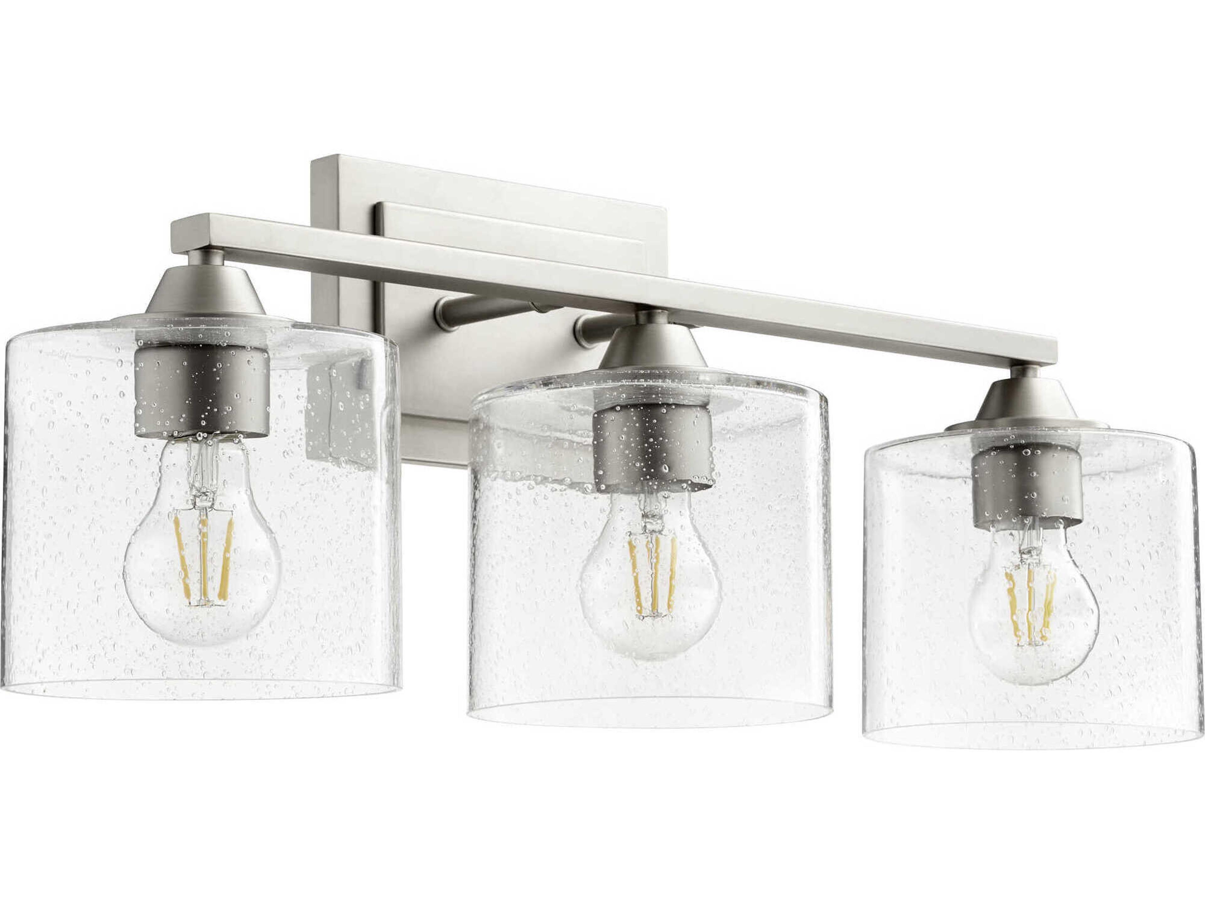 Quorum Dakota 3-Light Satin Nickel Vanity Light