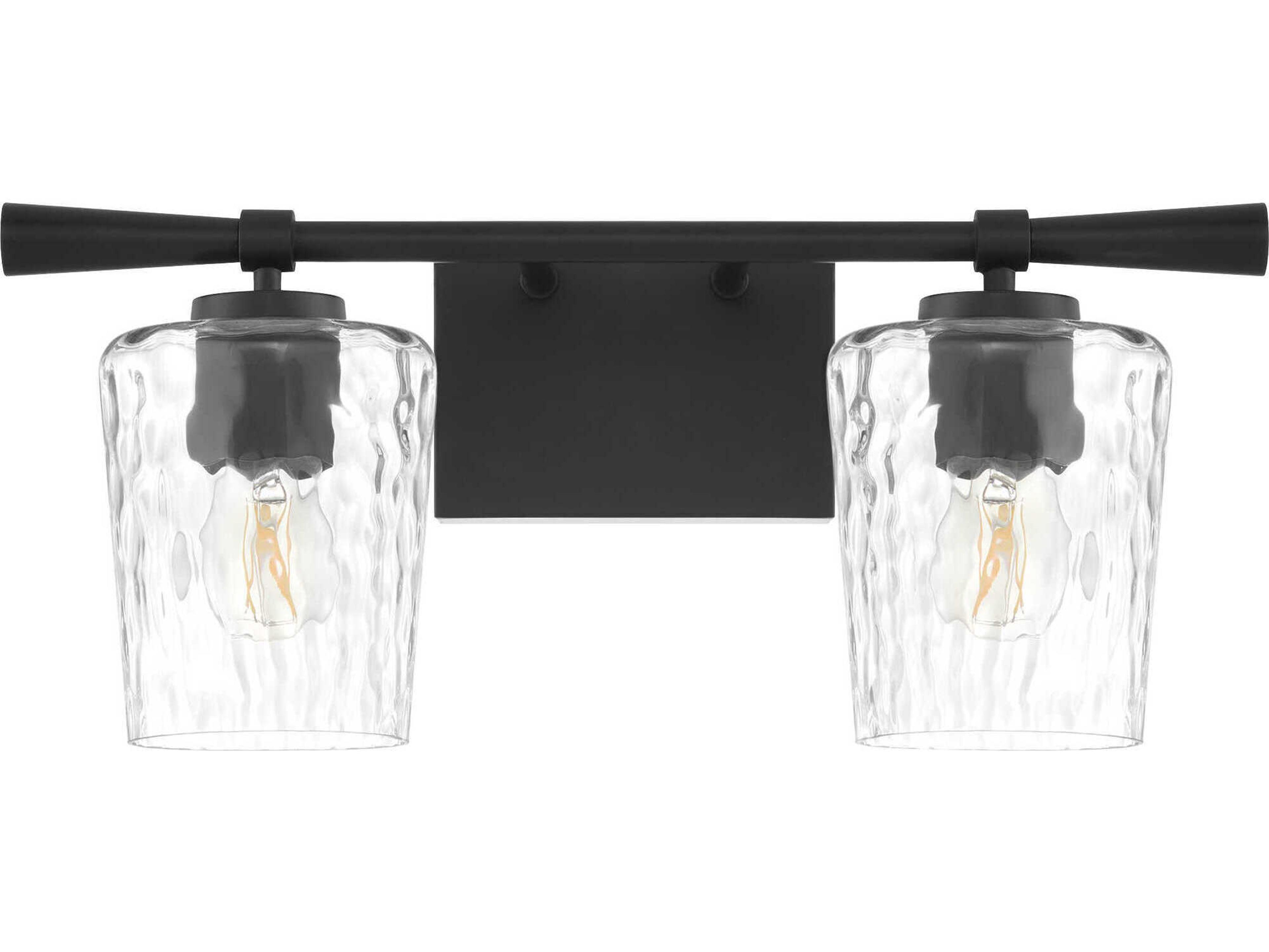 Quorum Goodwin 2-Light Matte Black Vanity Light