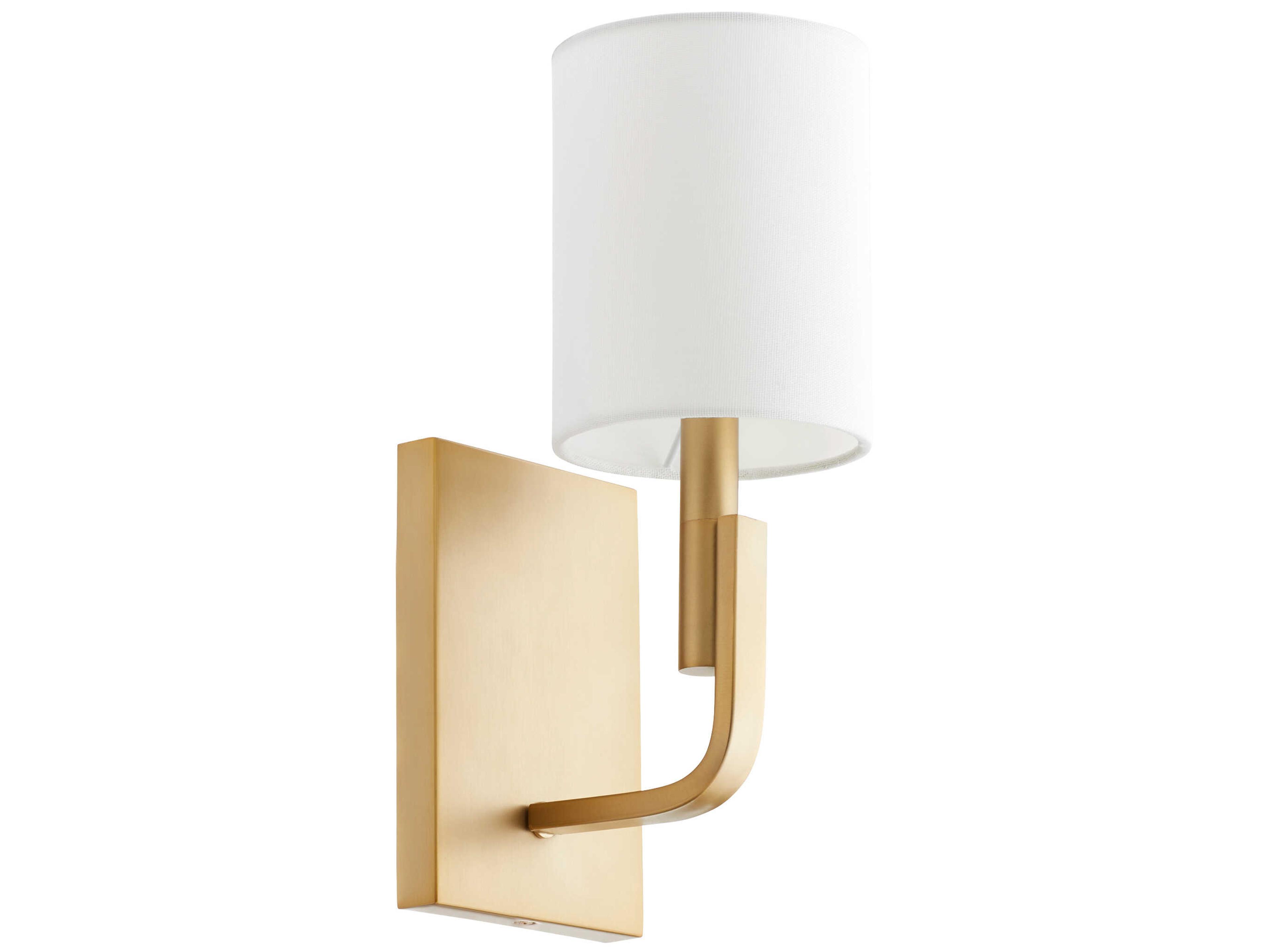 Quorum Tempo 1-Light Aged Brass Wall Sconce
