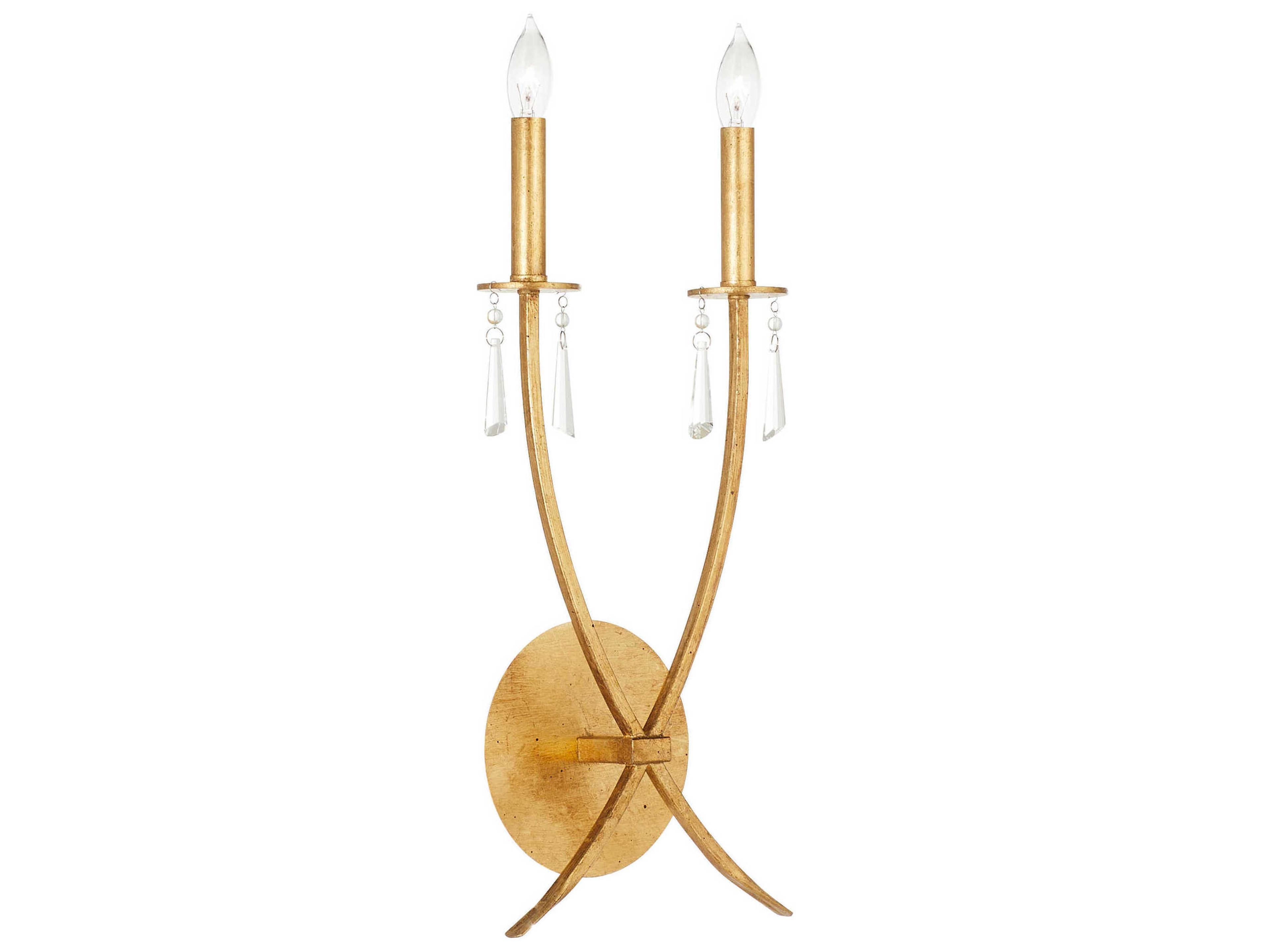 Quorum Majesty 2-Light Gold Leaf Vanity Light