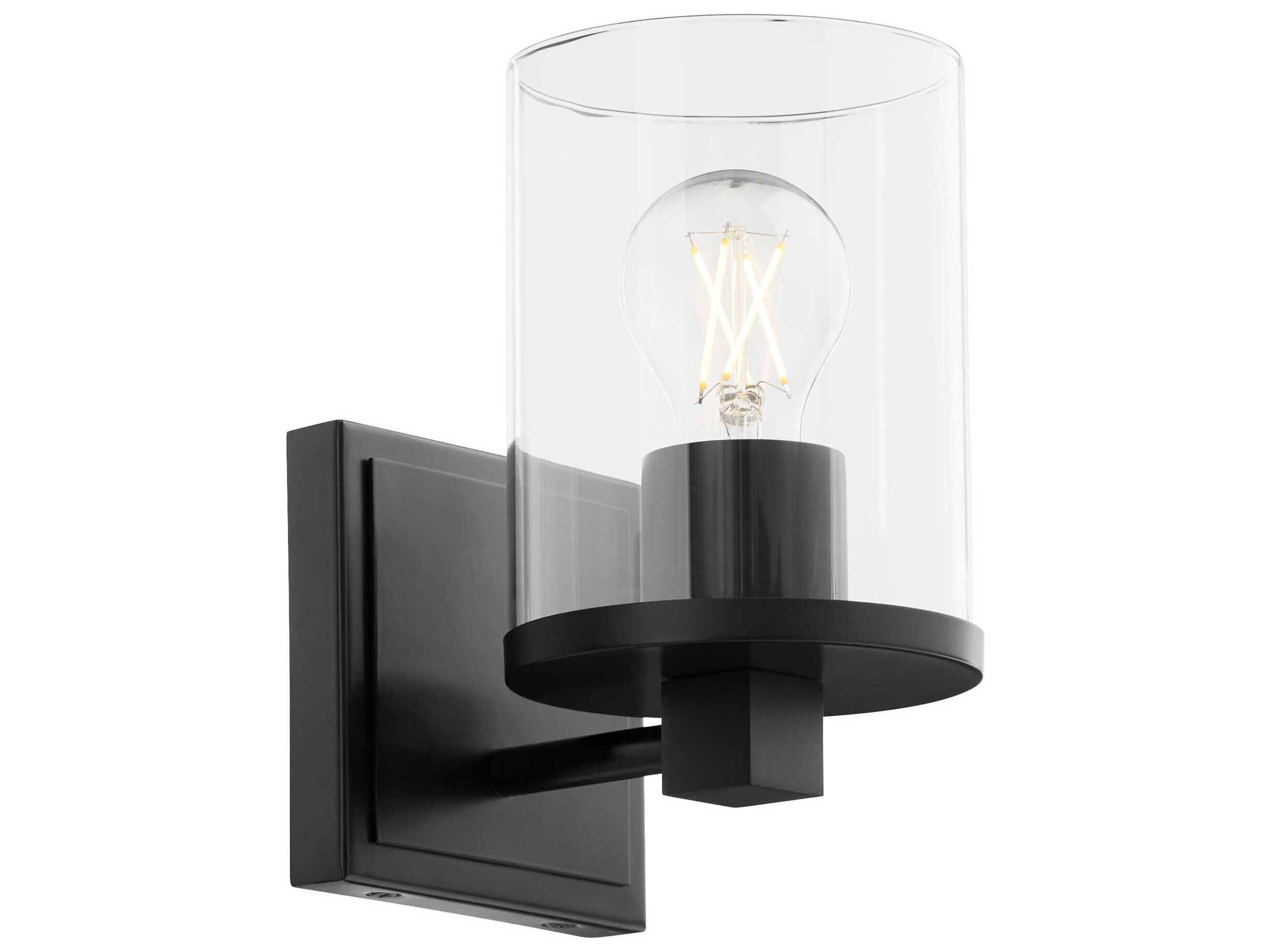 Quorum Bolton 1-Light Matte Black Wall Sconce
