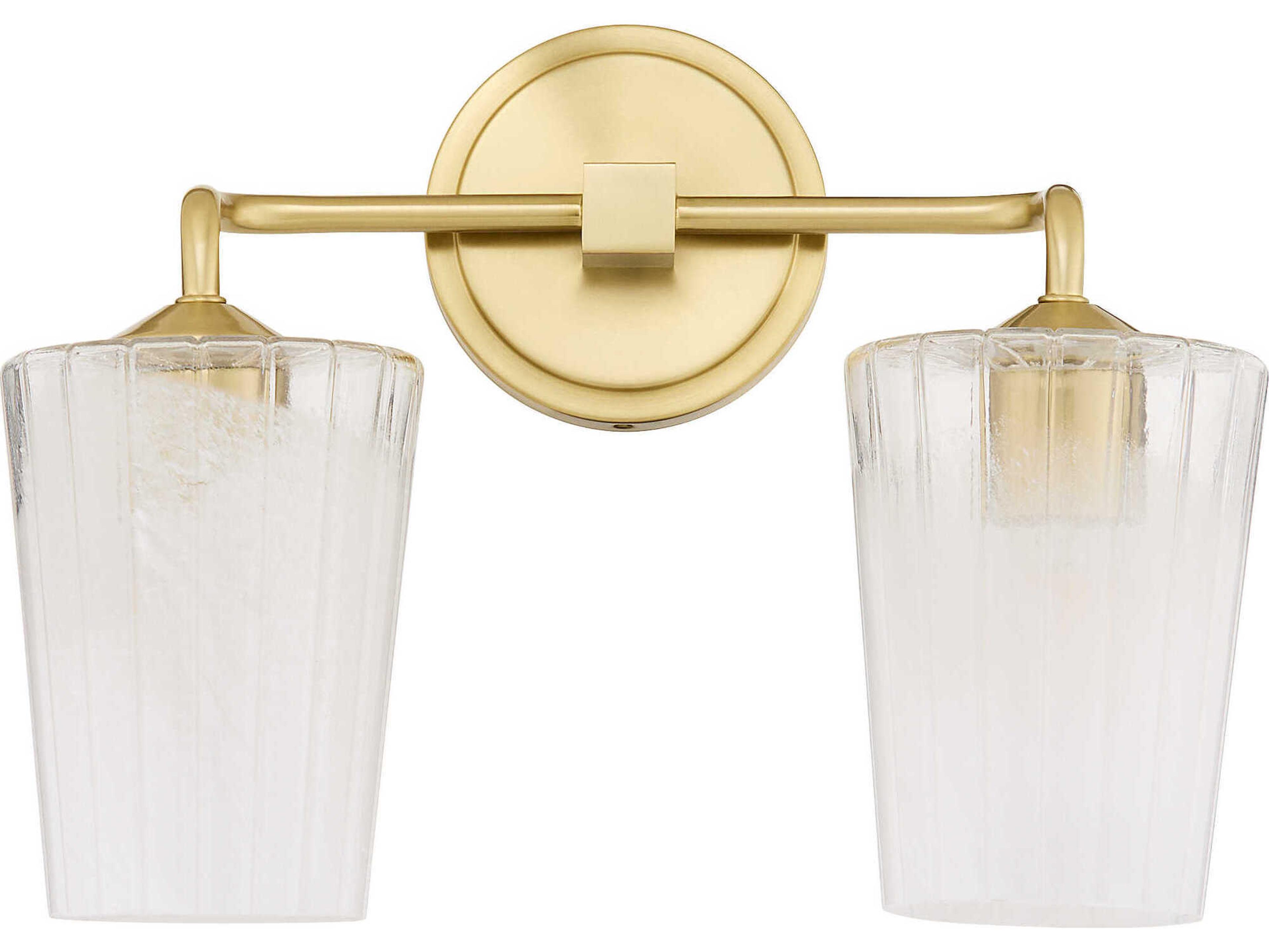 Quorum Providence 2-Light Aged Brass Vanity Light