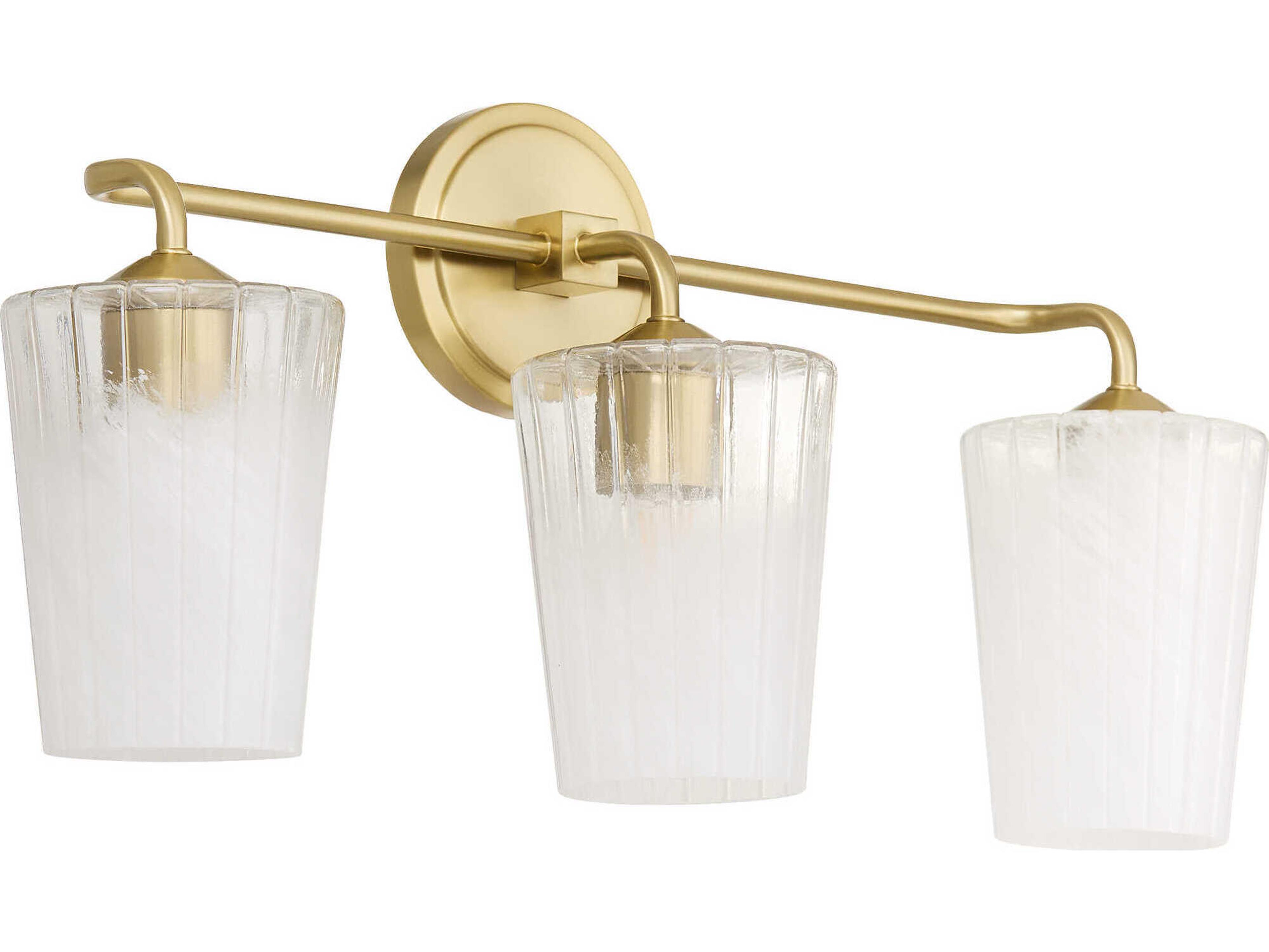 Quorum Providence 3-Light Aged Brass Vanity Light