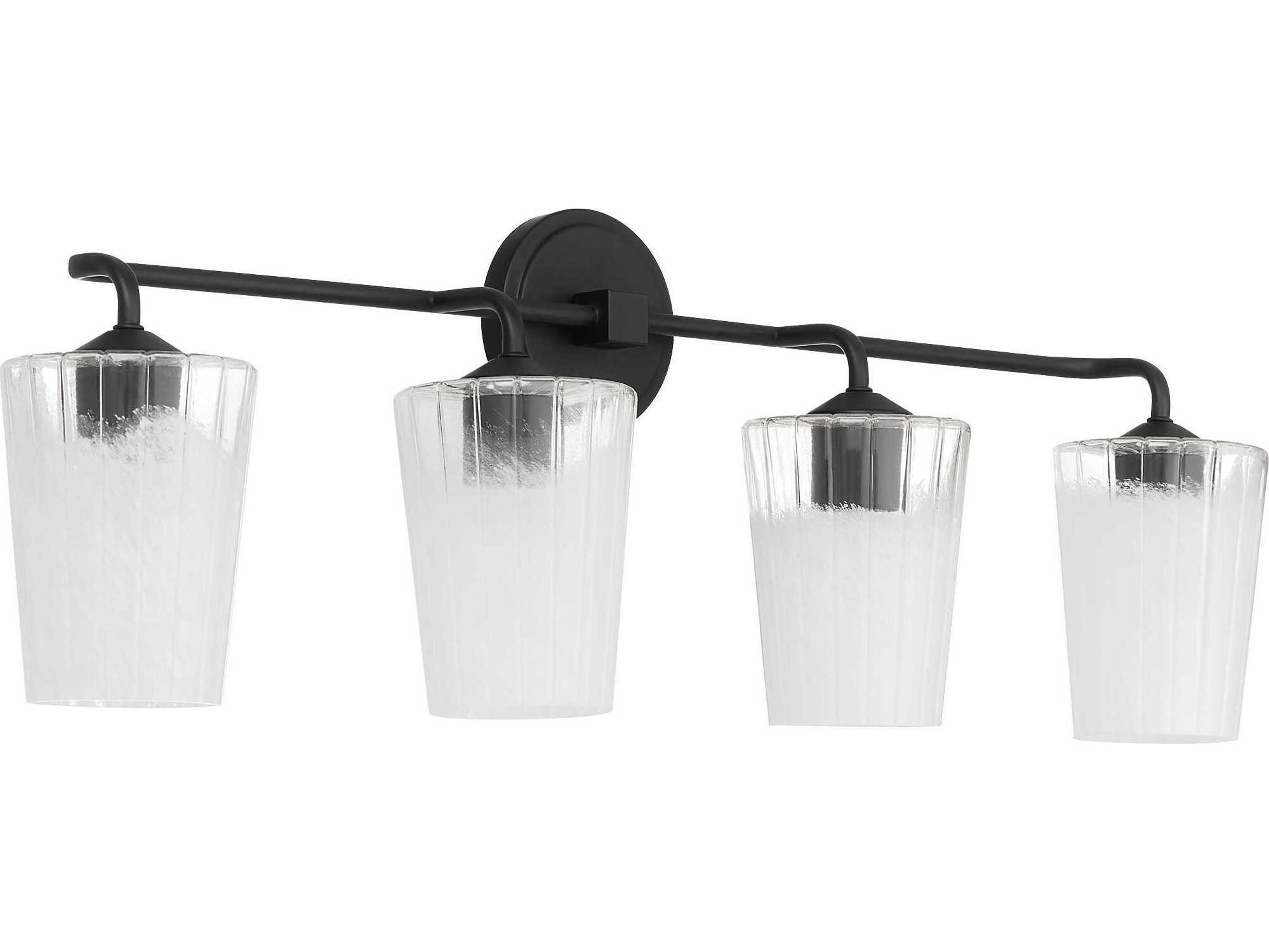 Quorum Providence 4-Light Matte Black Vanity Light