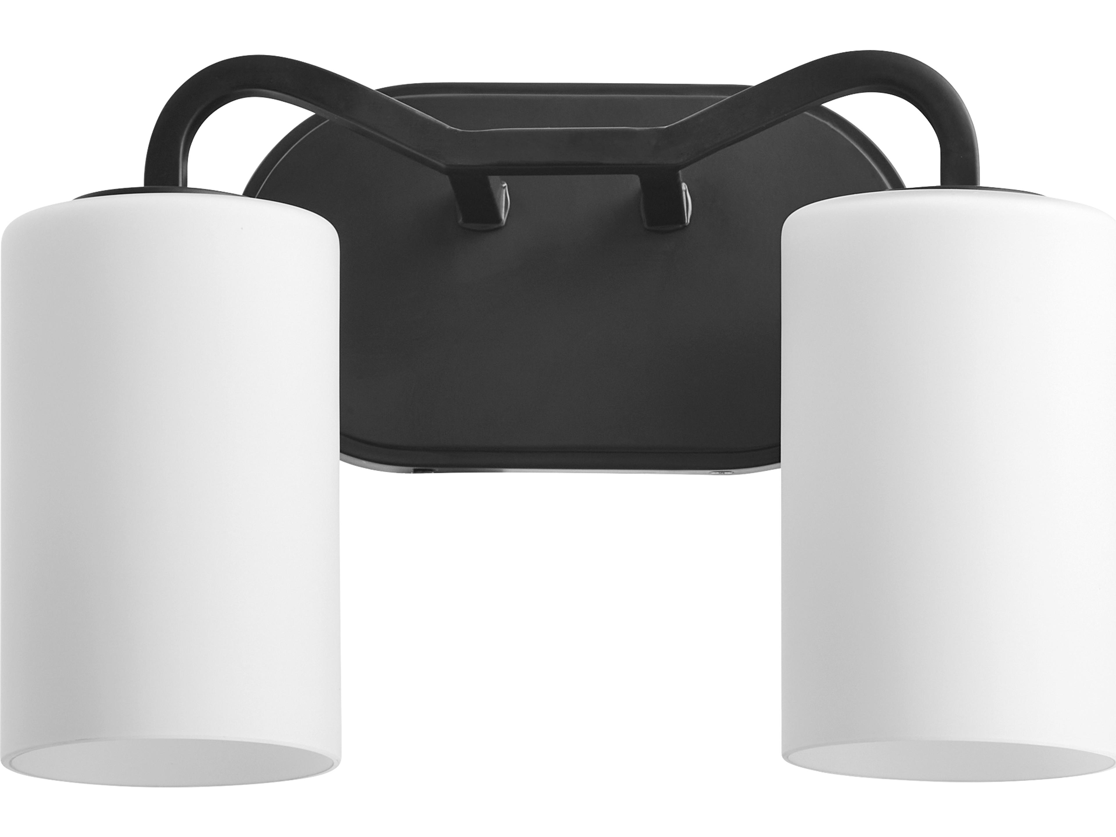 Quorum Rutherford 2-Light Matte Black Vanity Light