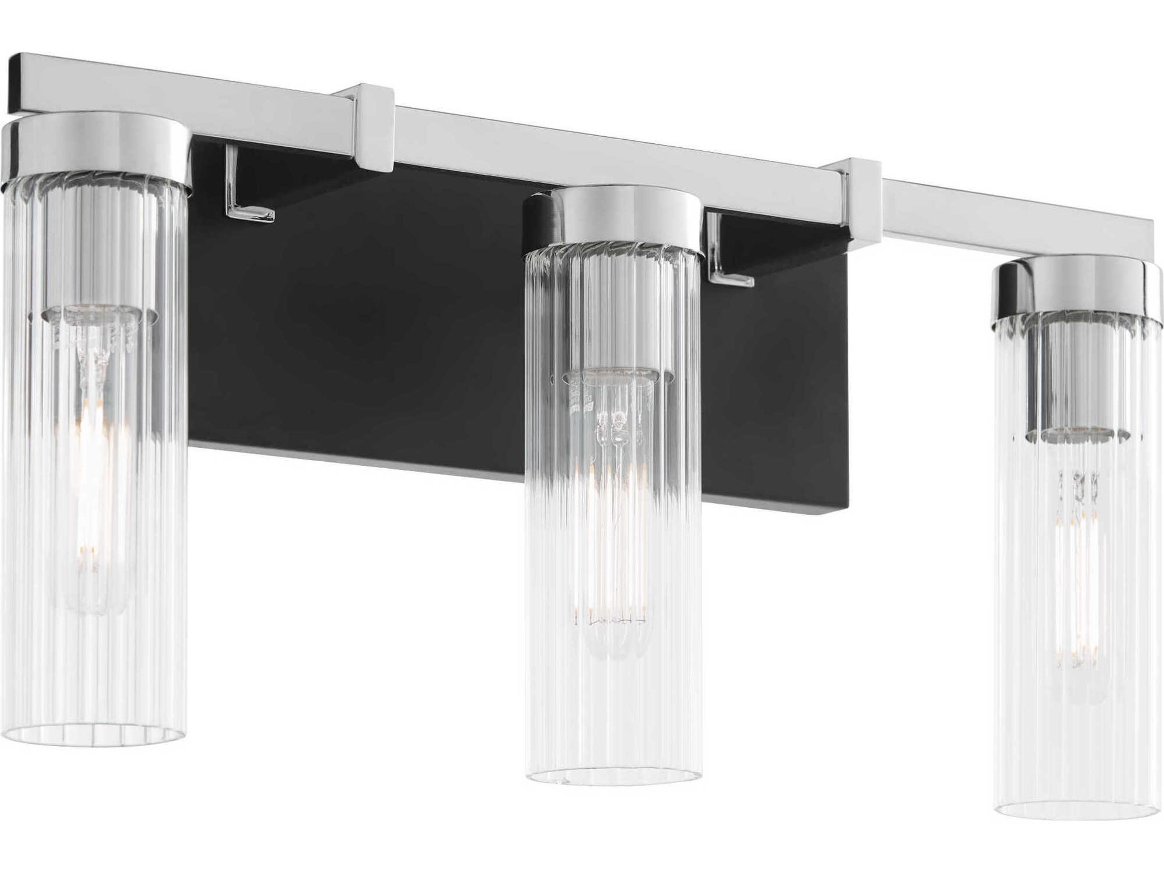 Quorum Kilbey 3-Light Matte Black Vanity Light
