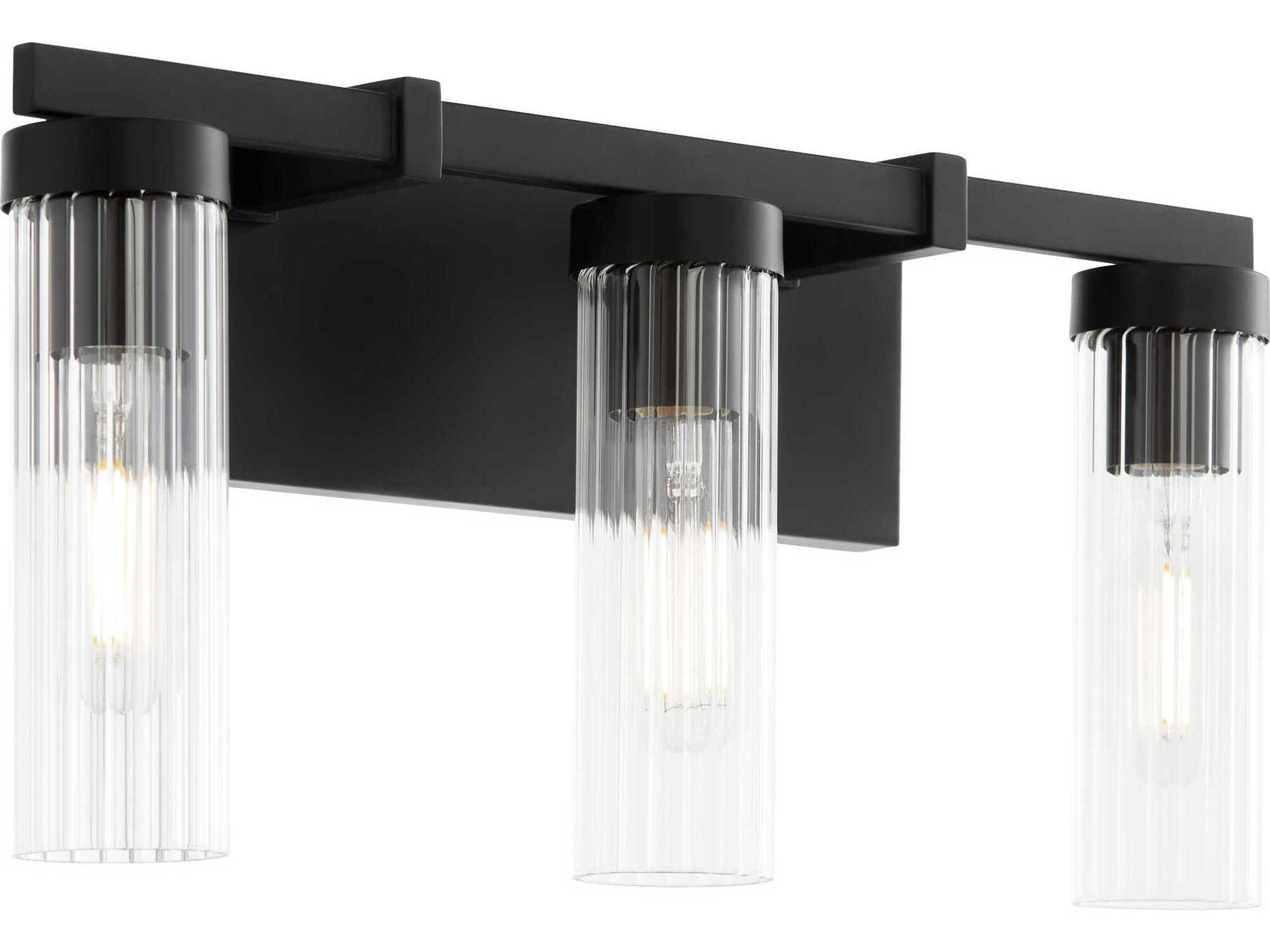 Quorum Kilbey 3-Light Matte Black Vanity Light