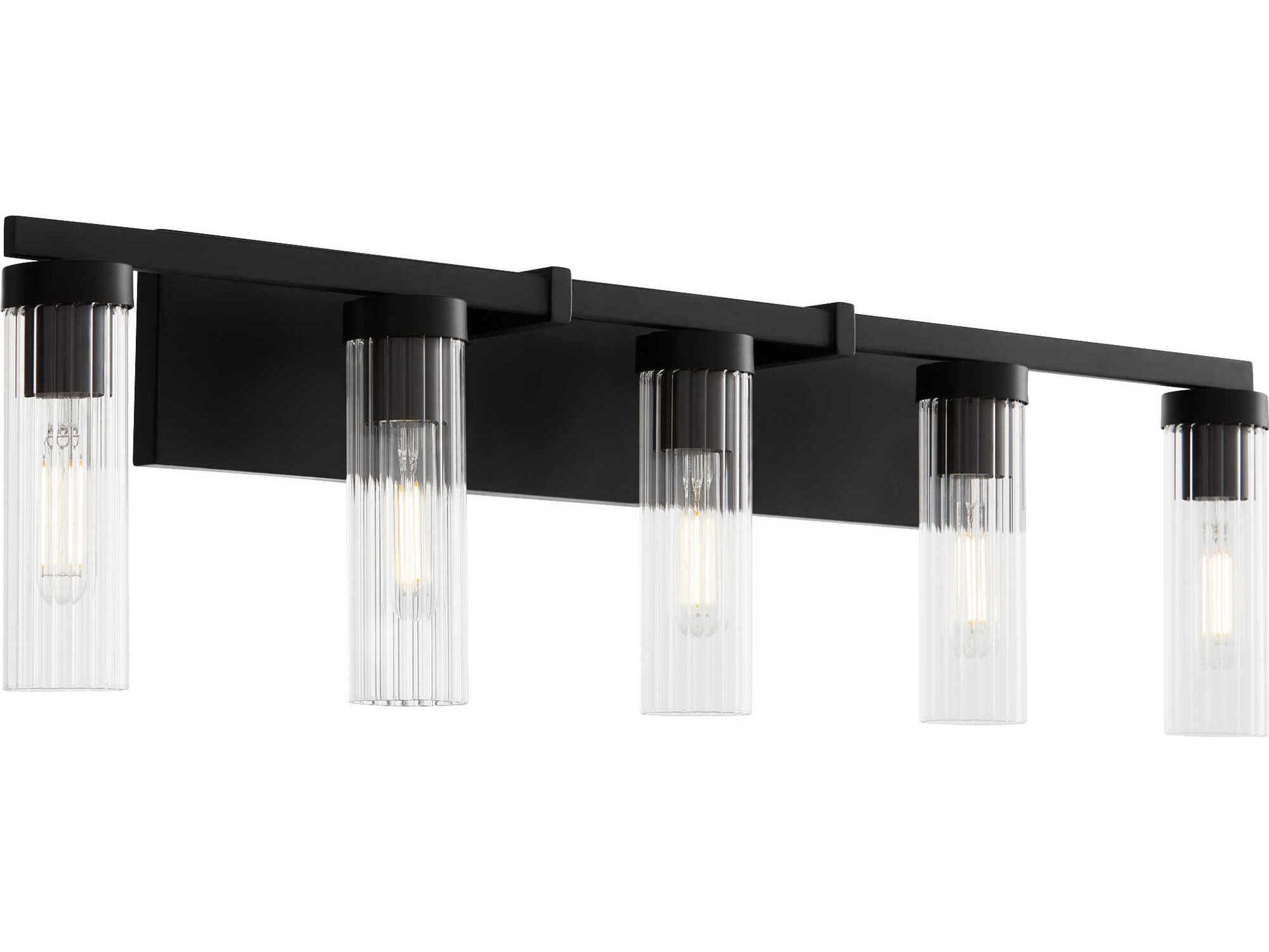Quorum Kilbey 5-Light Matte Black Vanity Light