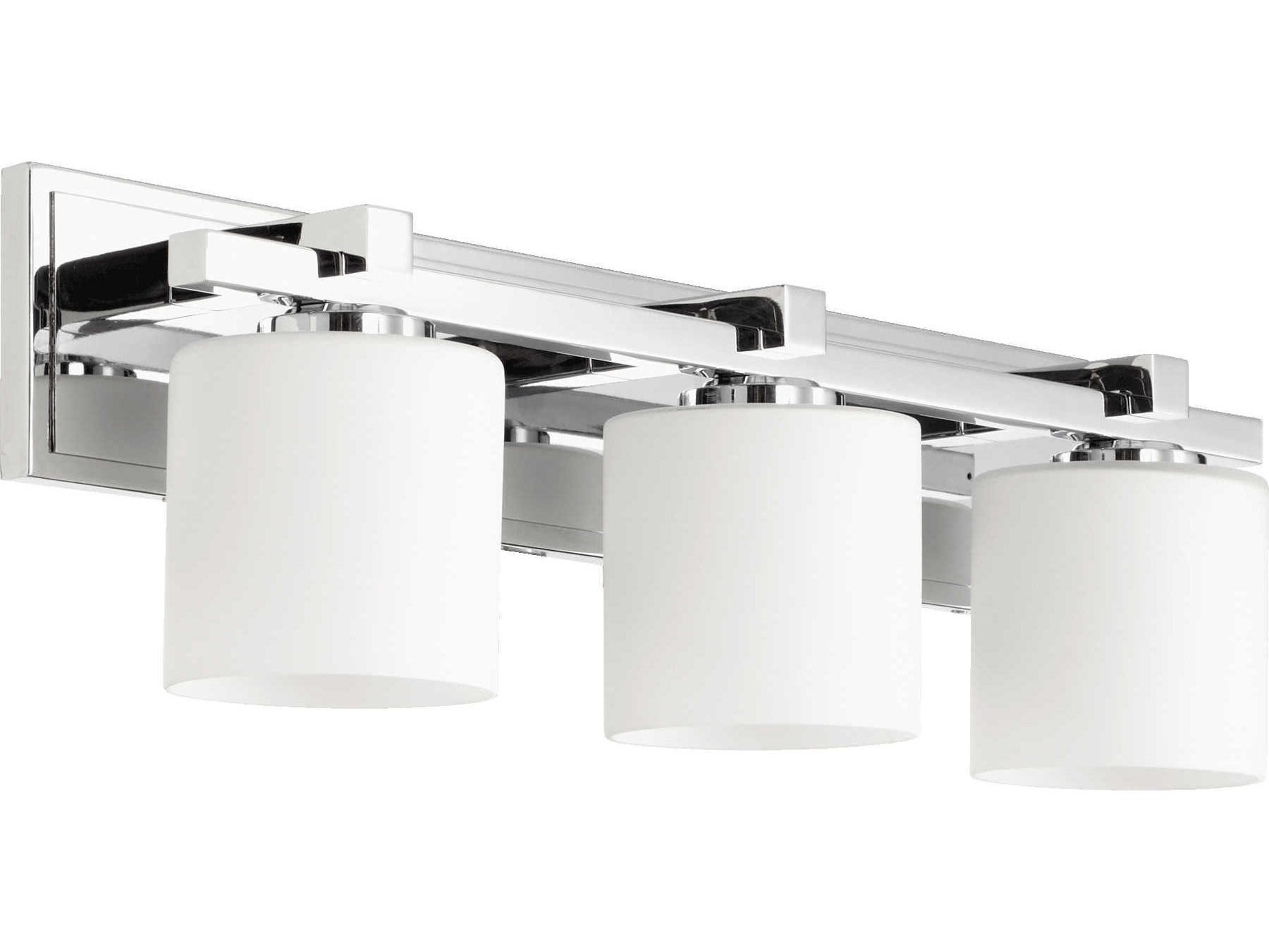 Quorum Kaplan KAPLAN 3-Light Chrome Glass Vanity Light