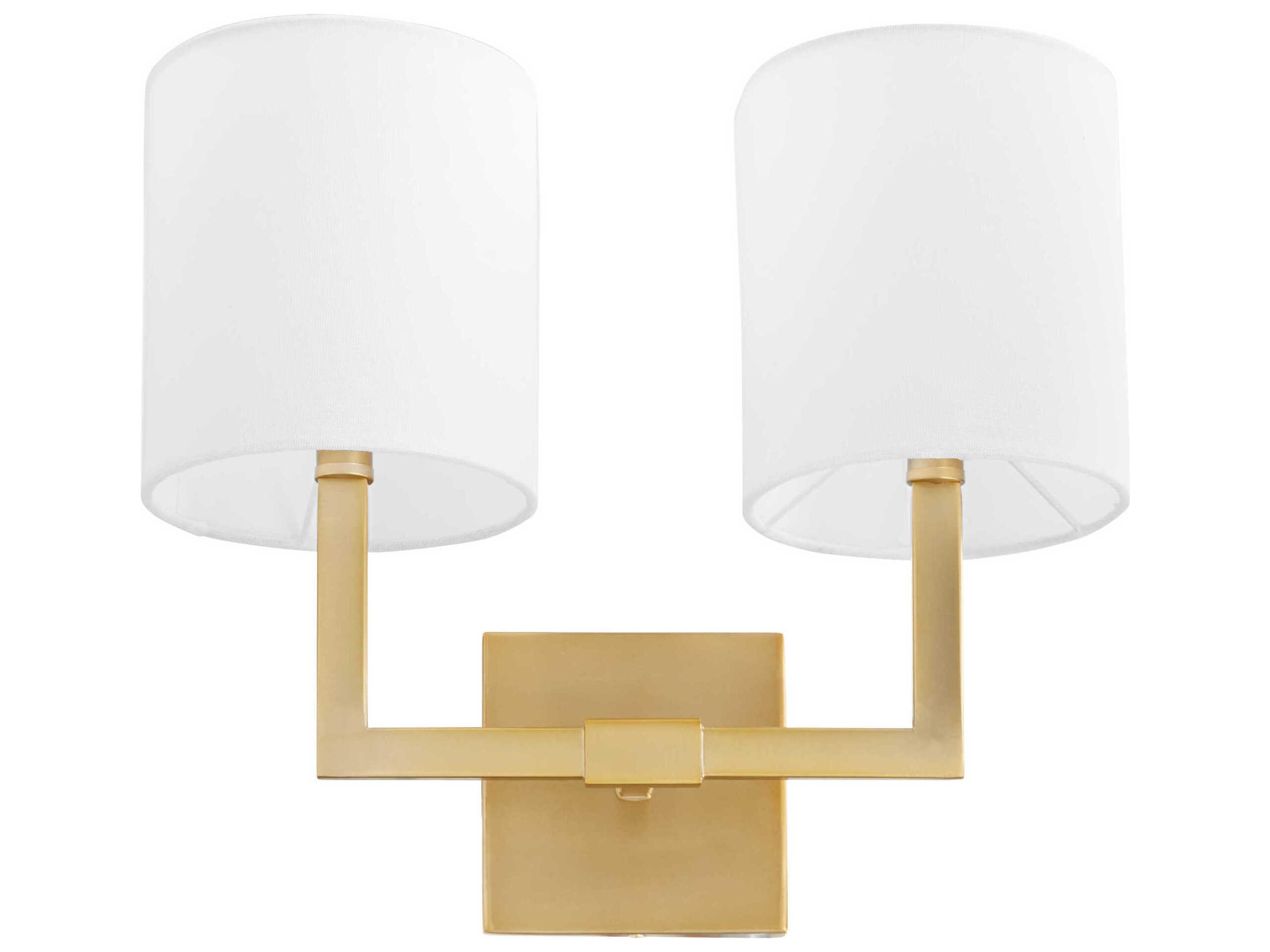 Quorum Bolero 2-Light Aged Brass Vanity Light