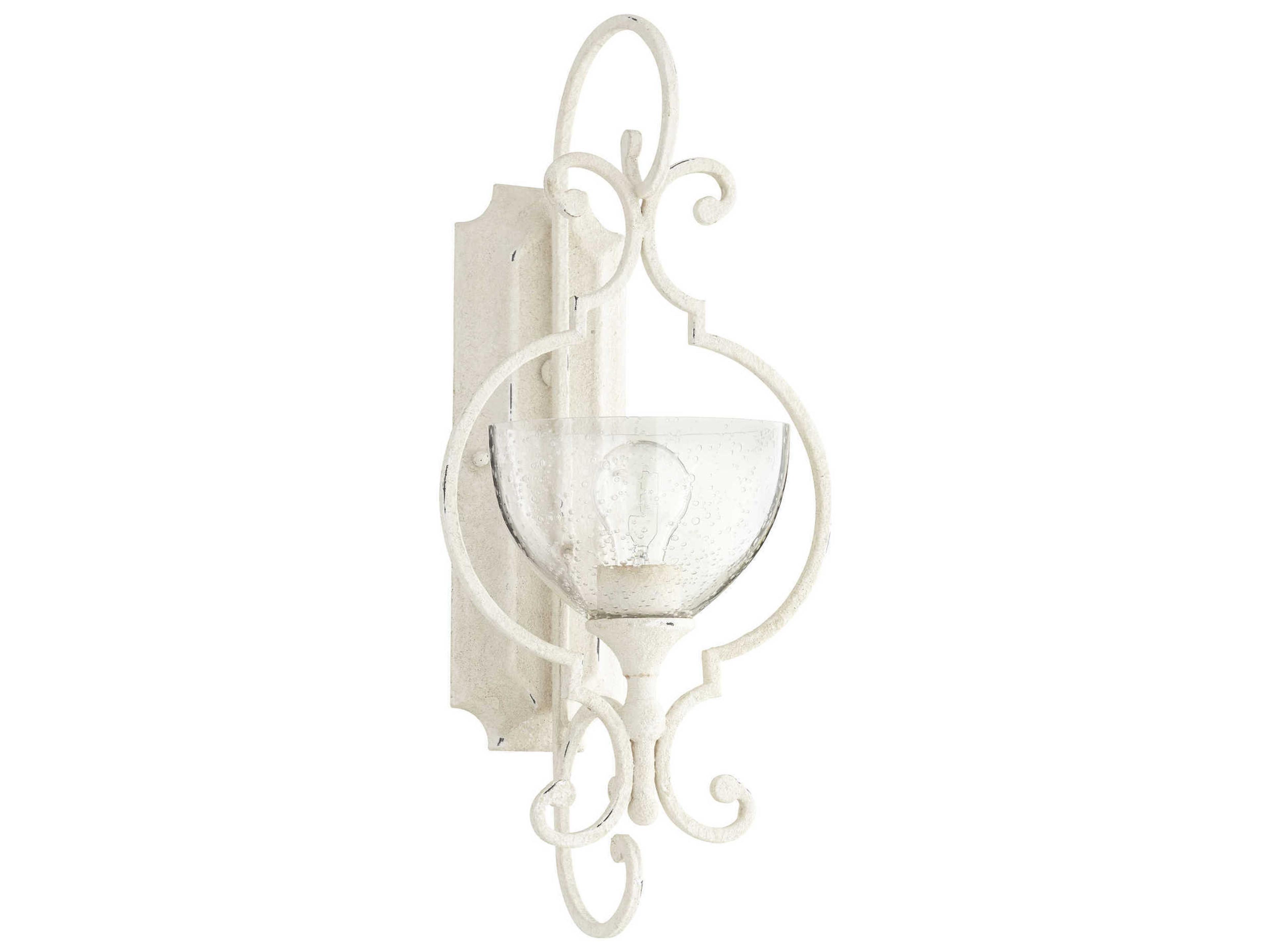 Quorum Ansley 1-Light Persian White Glass Vanity Light