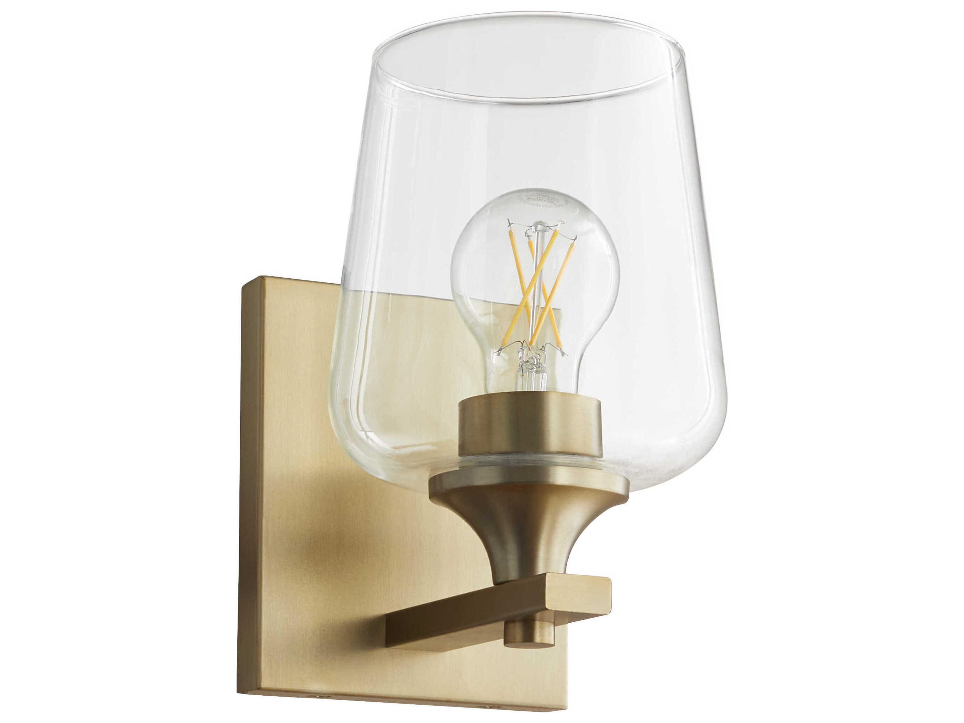 Quorum Veno 1-Light Aged Brass Wall Sconce