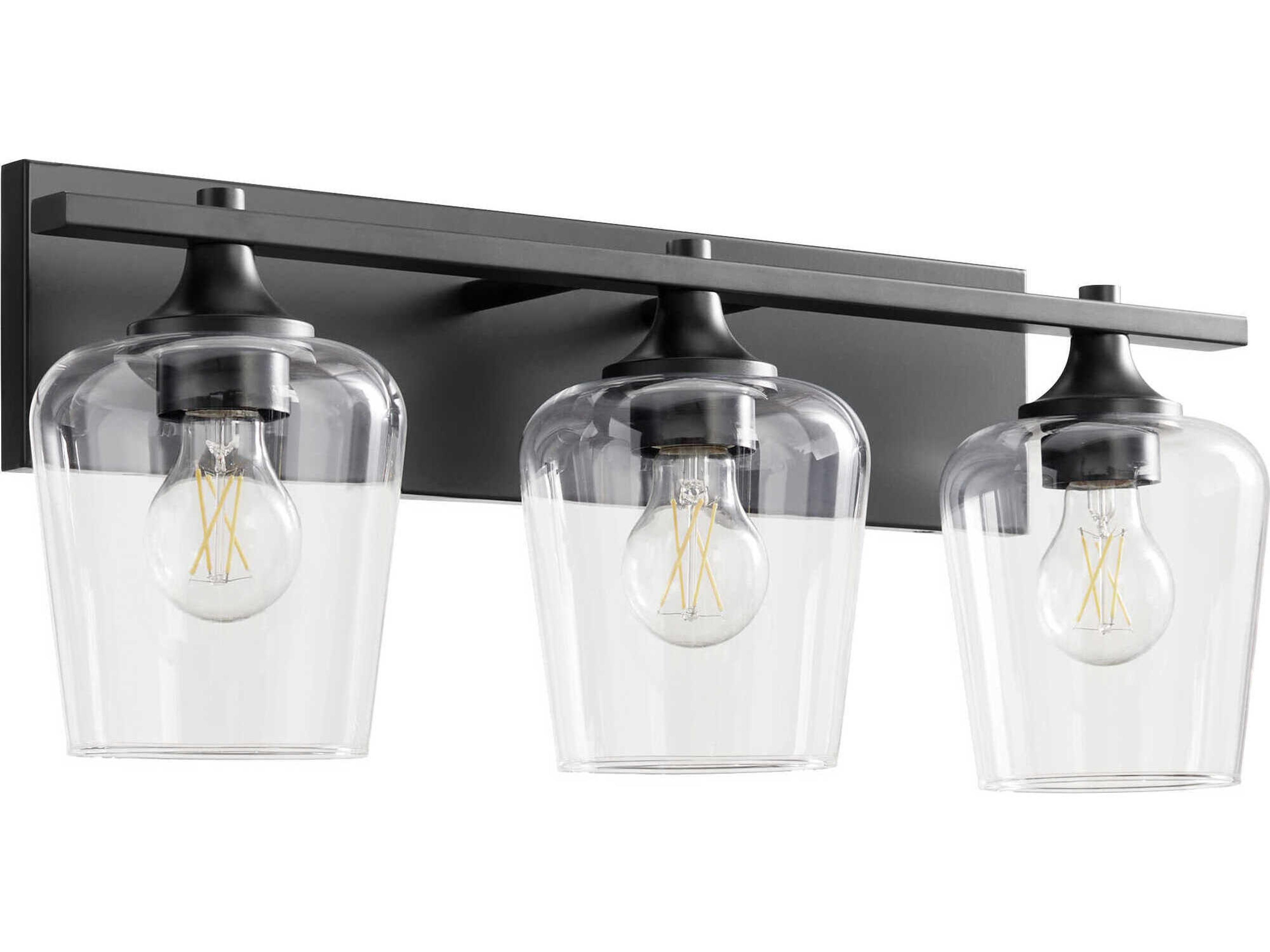 Quorum Veno 3-Light Matte Black Vanity Light