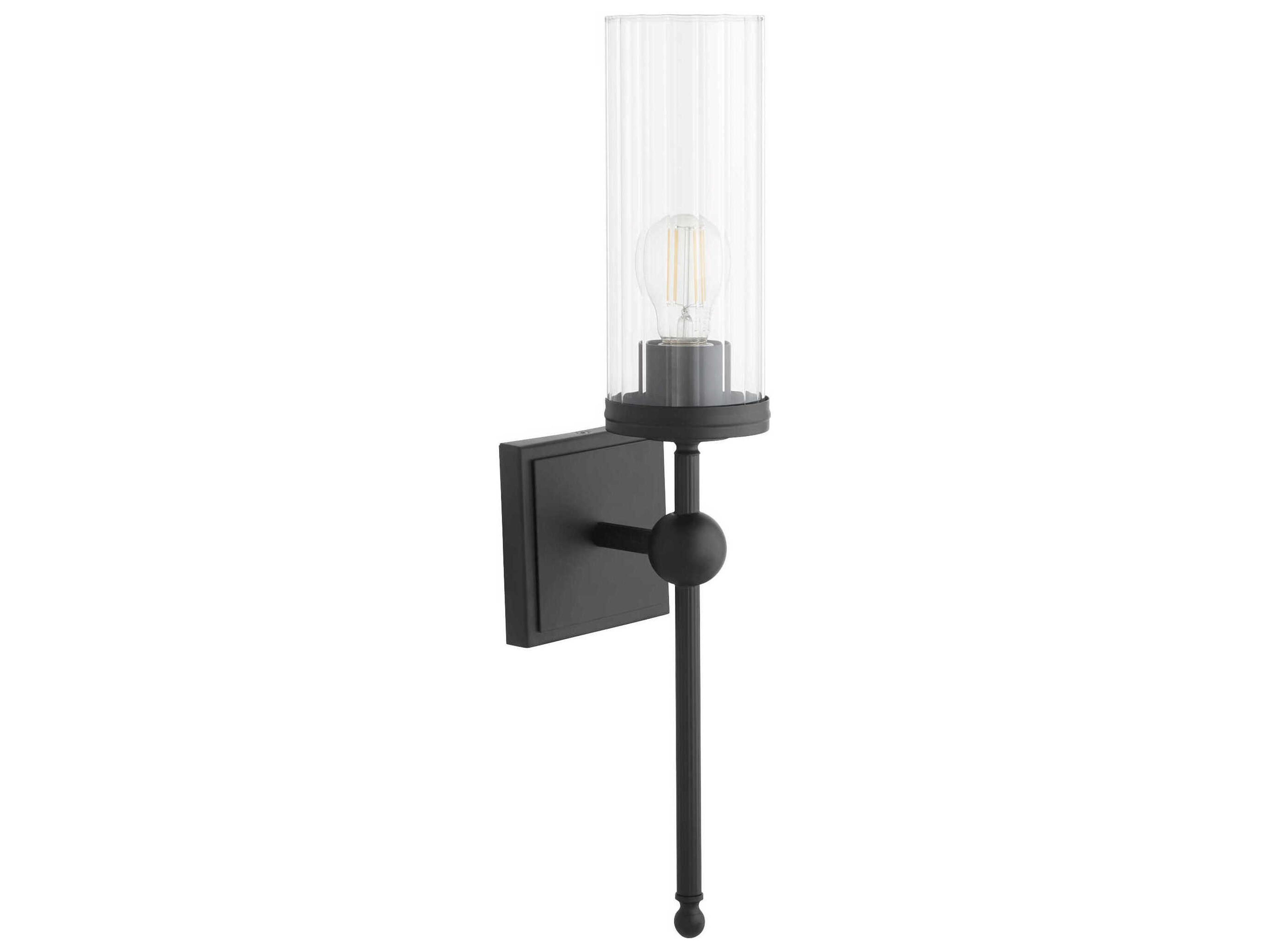 Quorum Lee Boulevard 1-Light Matte Black Wall Sconce