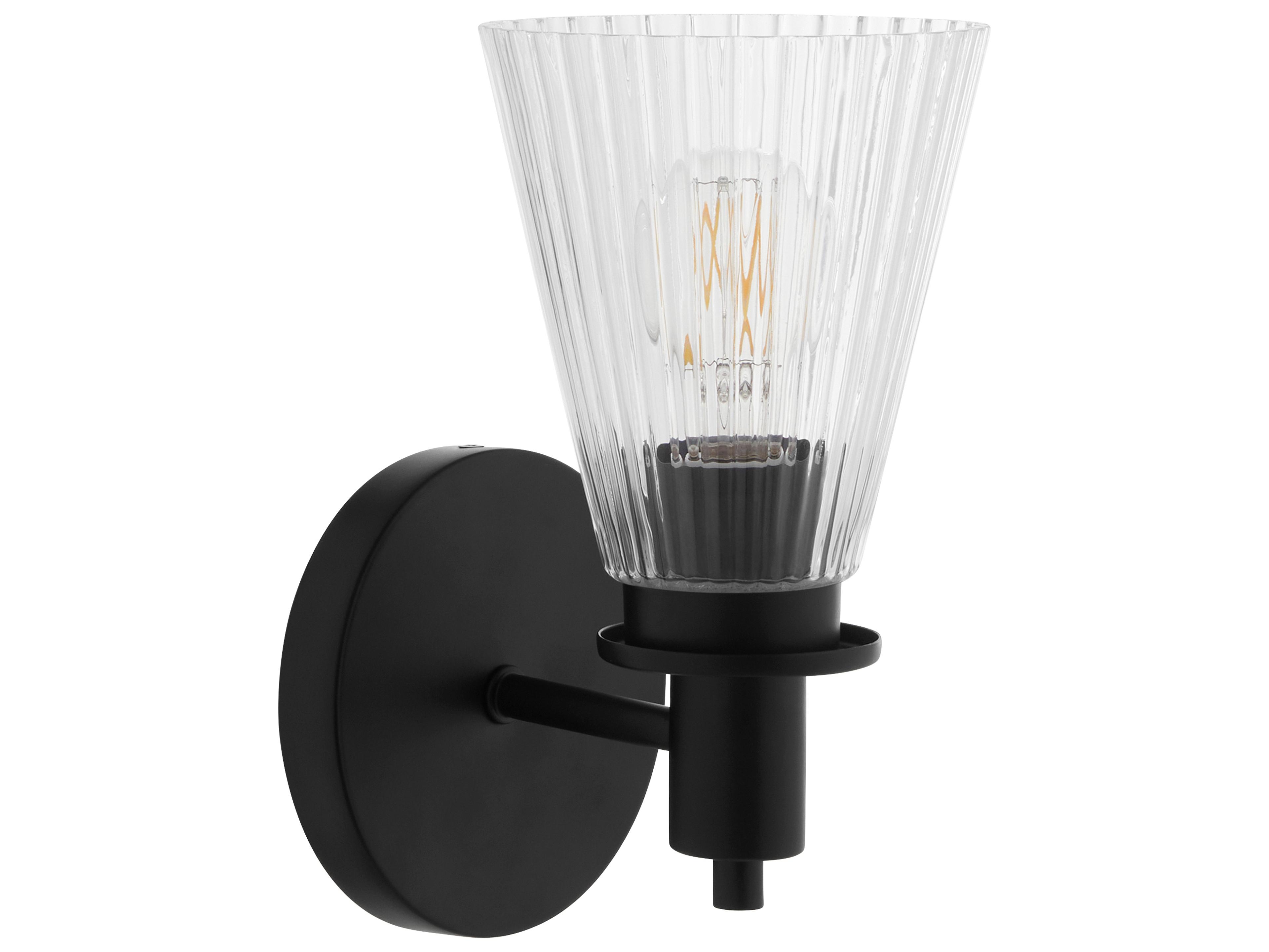 Quorum Lawton Matte Black Wall Sconce