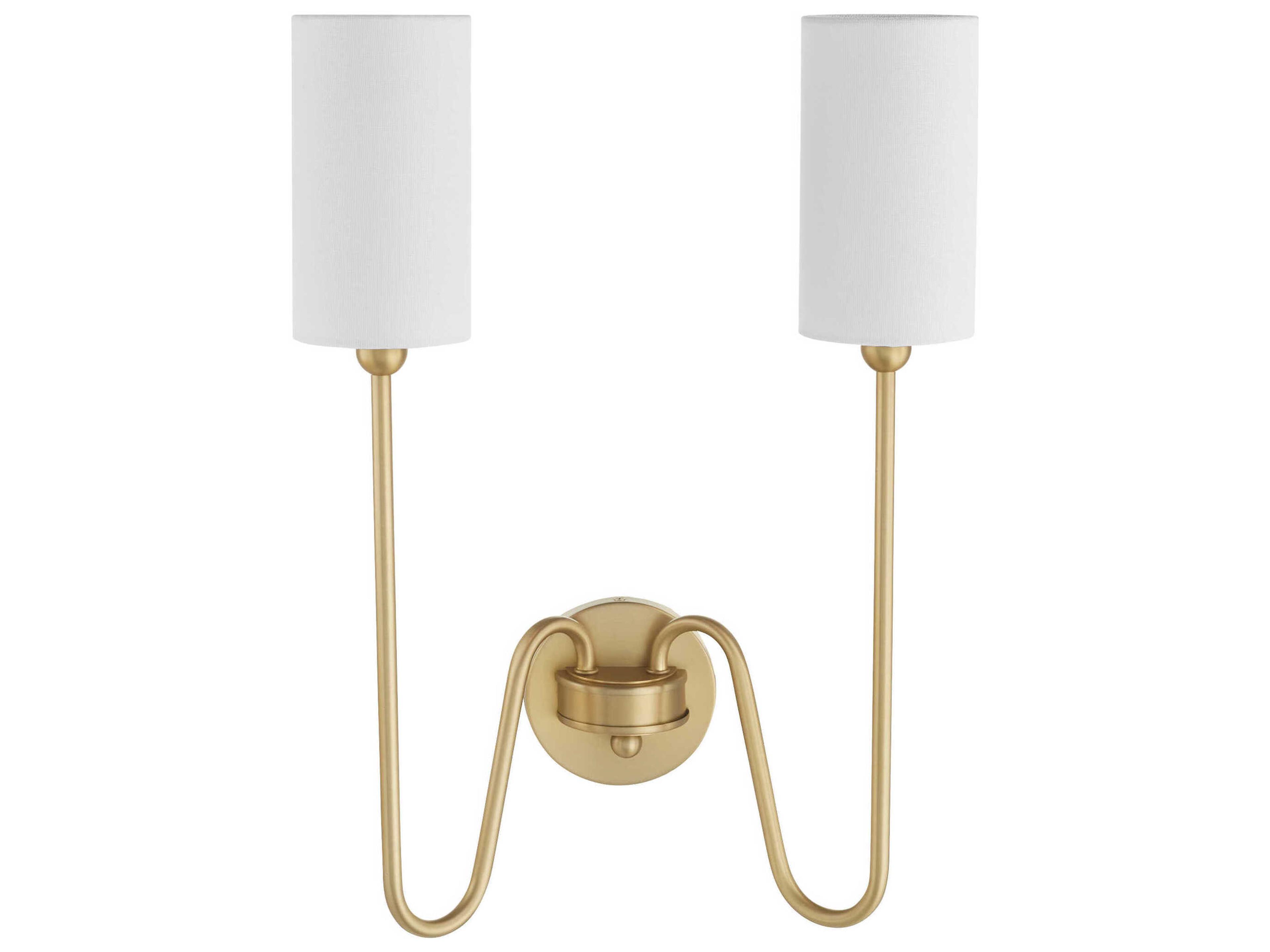 Quorum Charlotte 2-Light Aged Brass Vanity Light