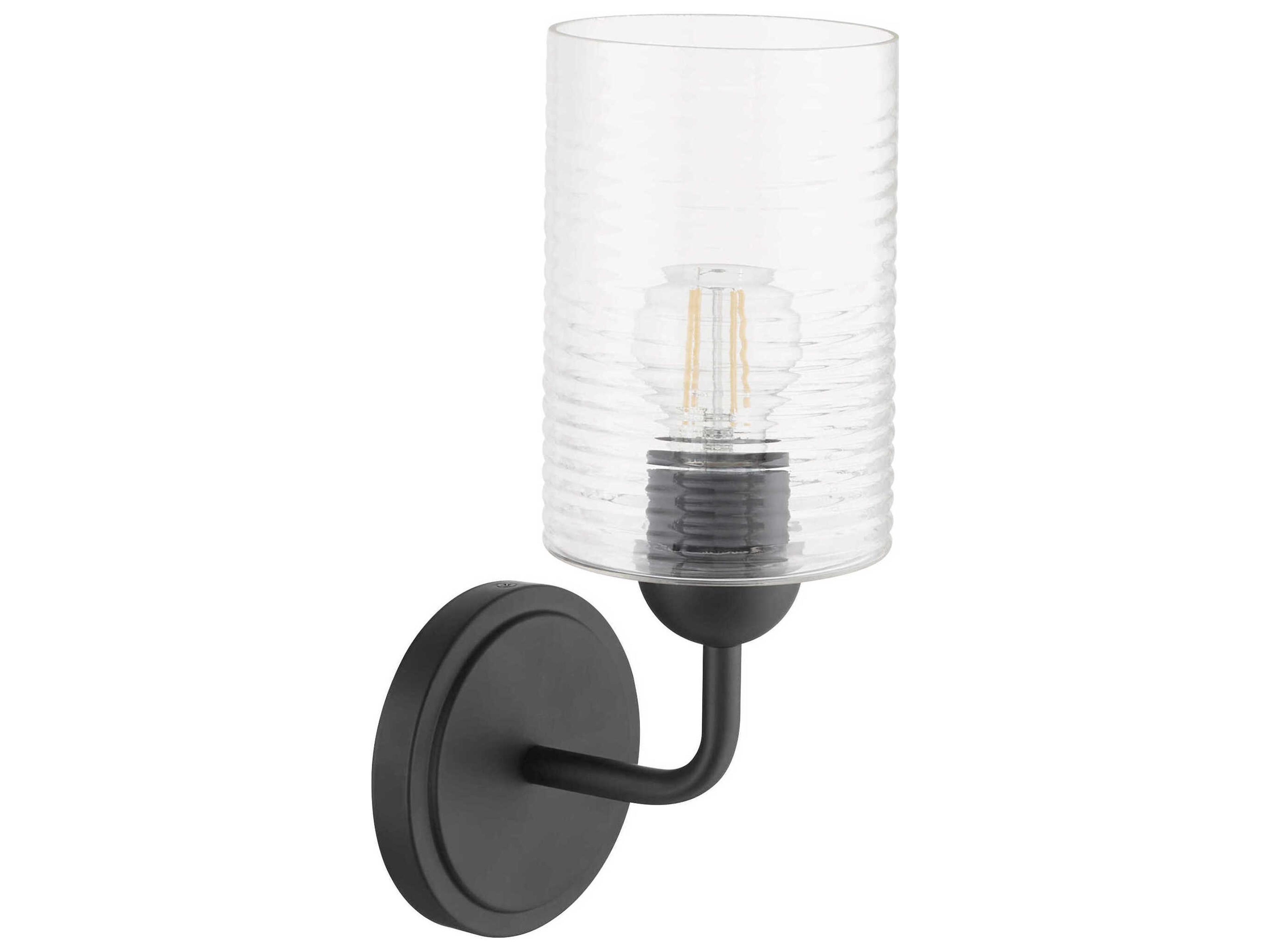 Quorum Charlotte 1-Light Matte Black Wall Sconce