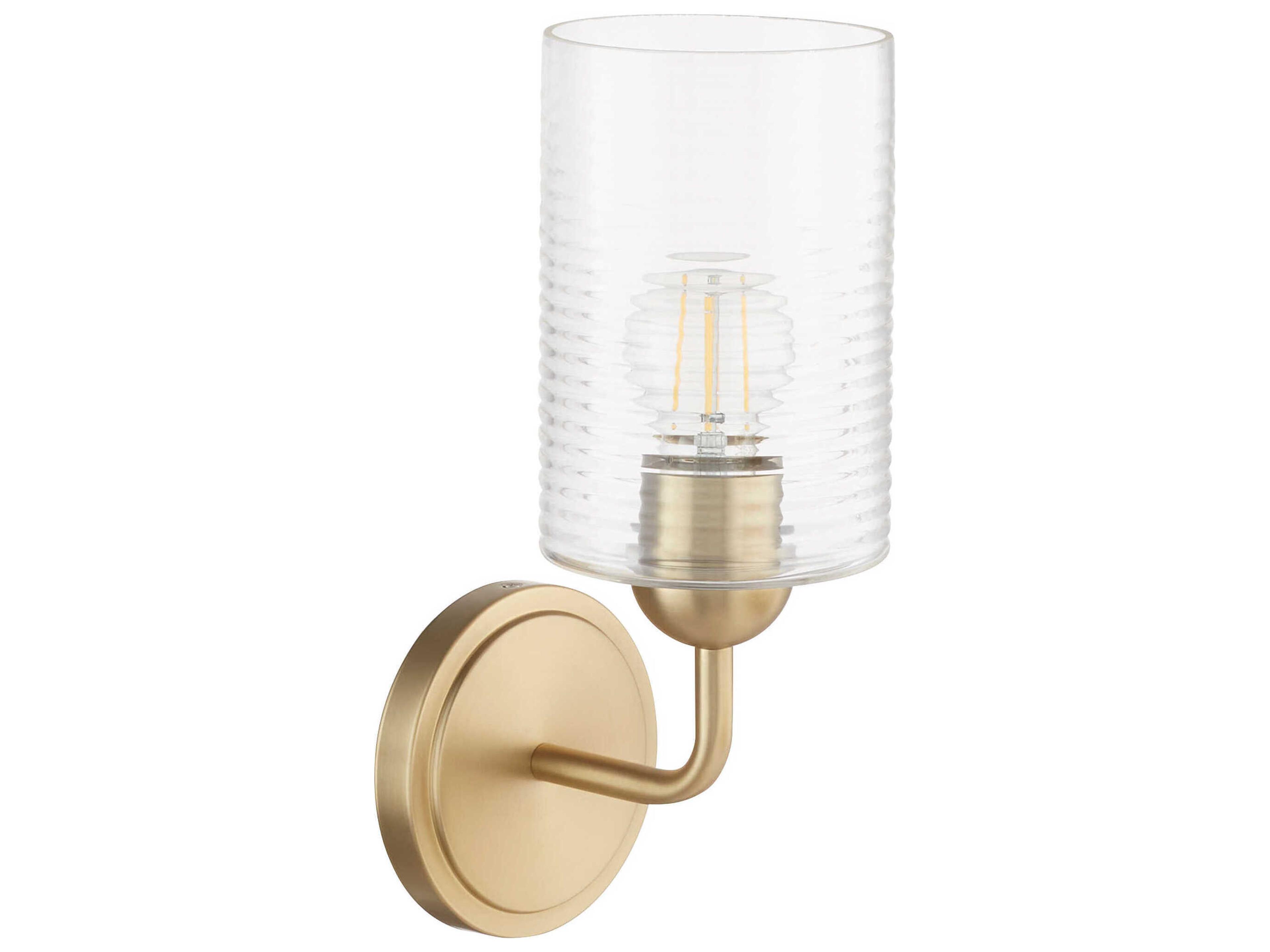 Quorum Charlotte 1-Light Aged Brass Wall Sconce