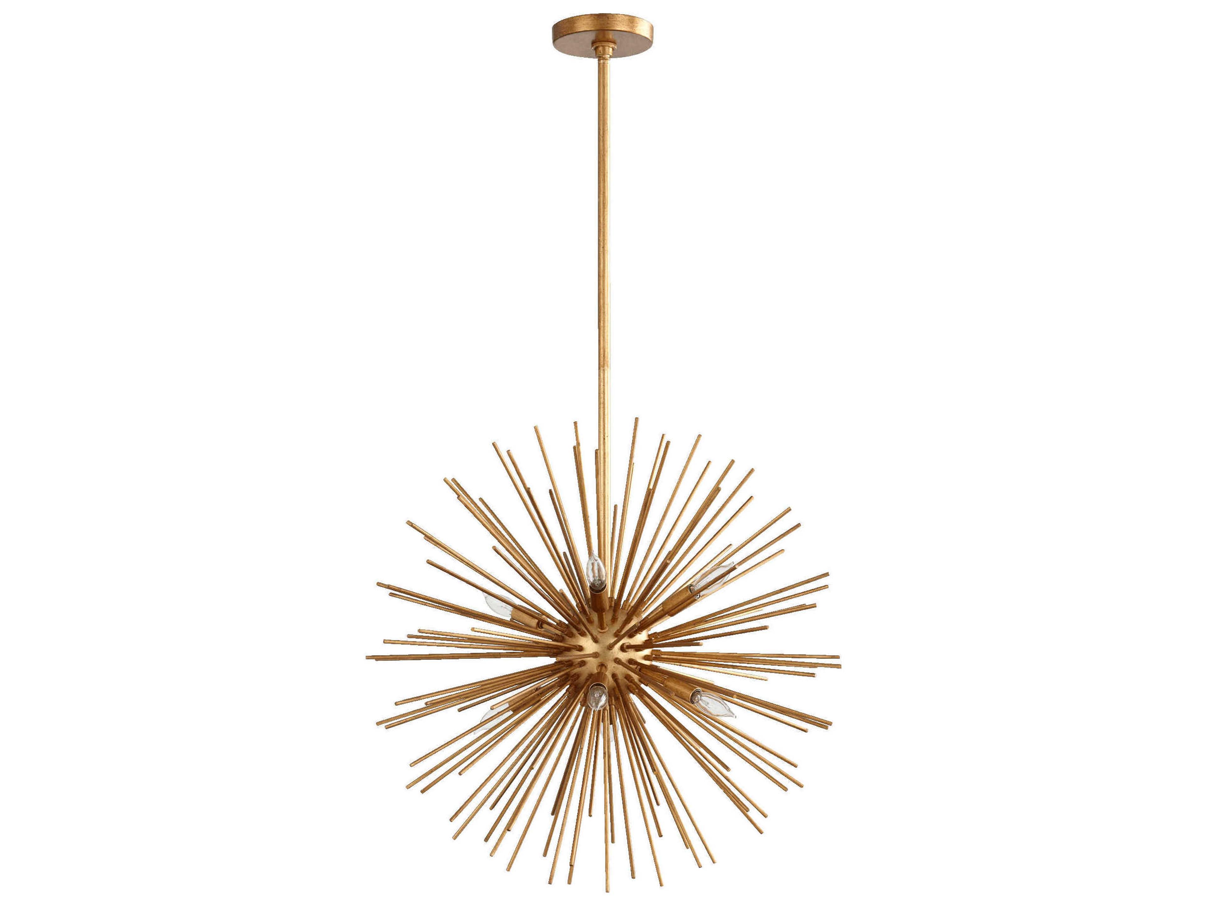 Quorum Electra 8-Light Gold Leaf Sputnik Pendant
