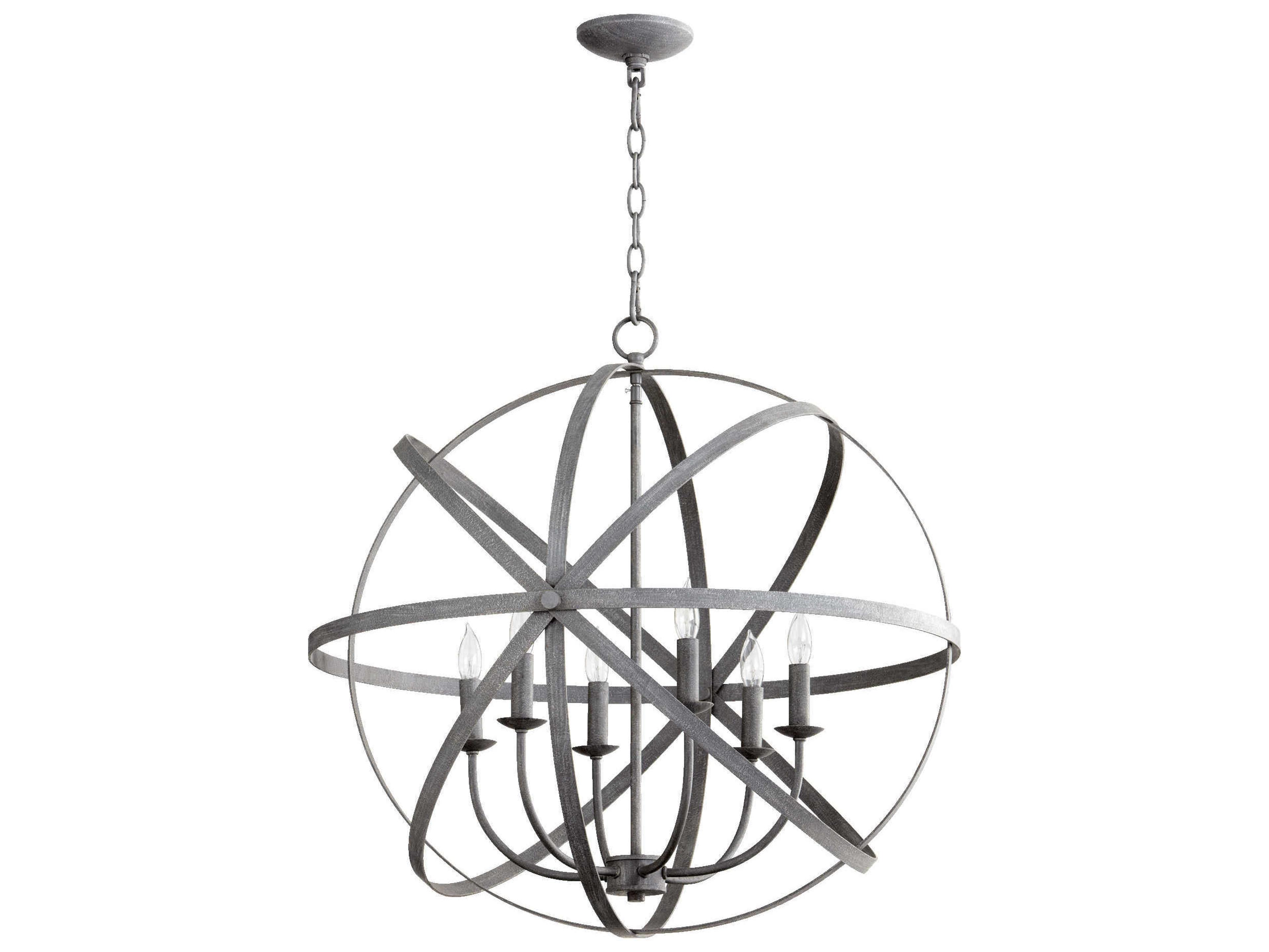 Quorum Celeste Zinc 6 - Light Medium Chandelier