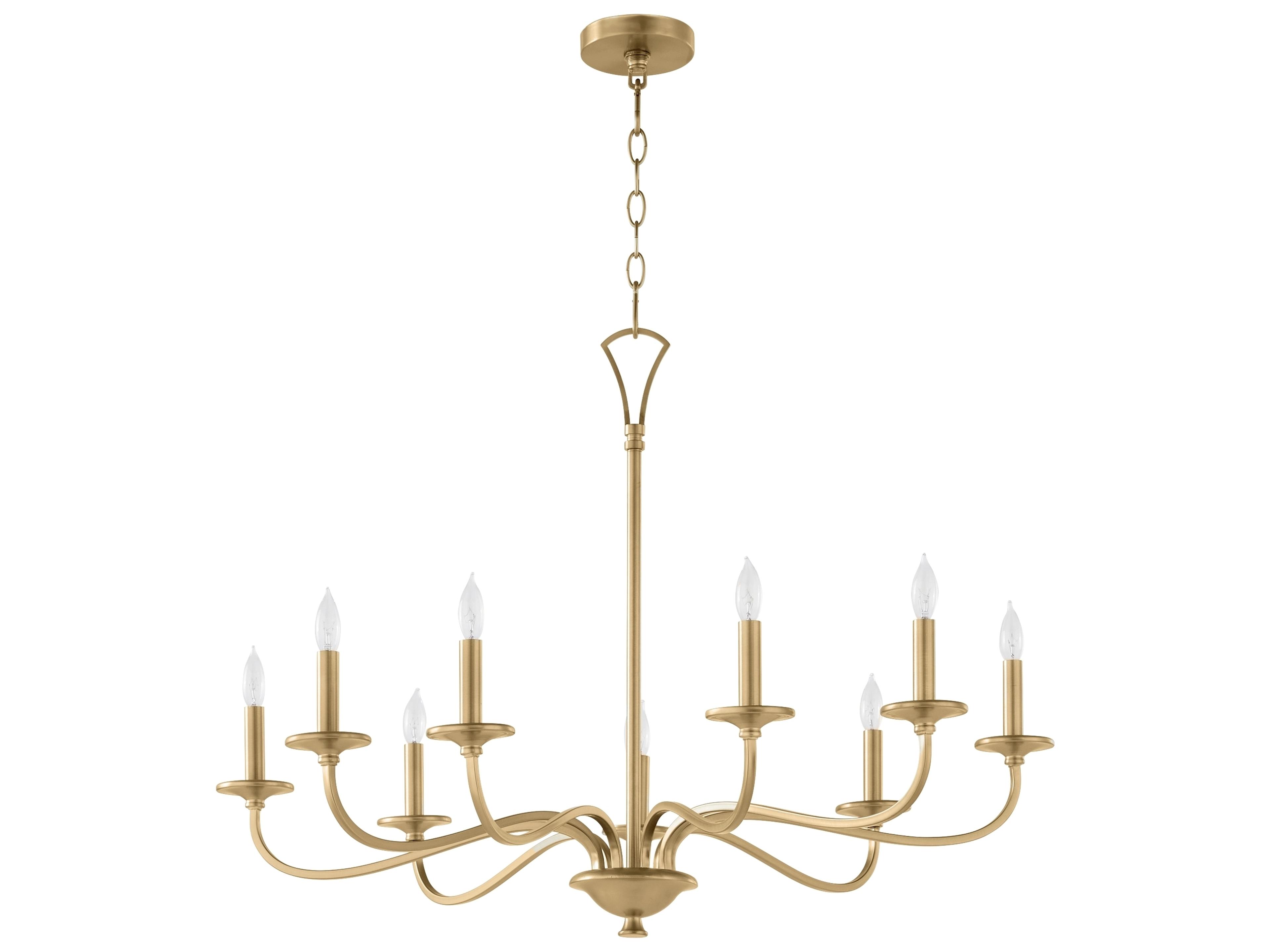 Quorum Maryse 9-Light Aged Brass Chandelier