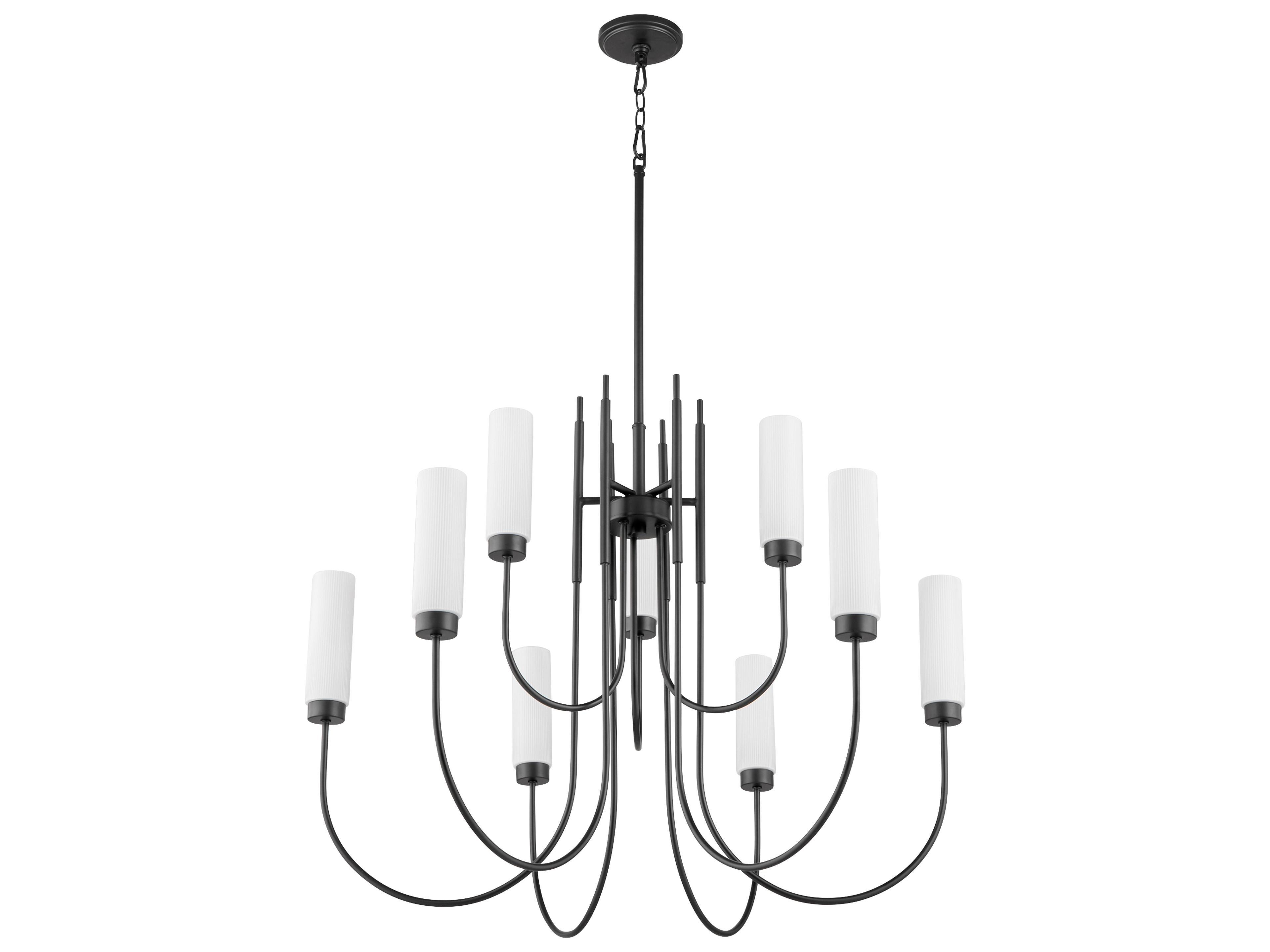 Quorum Jerome 9-Light Matte Black Candelabra Chandelier