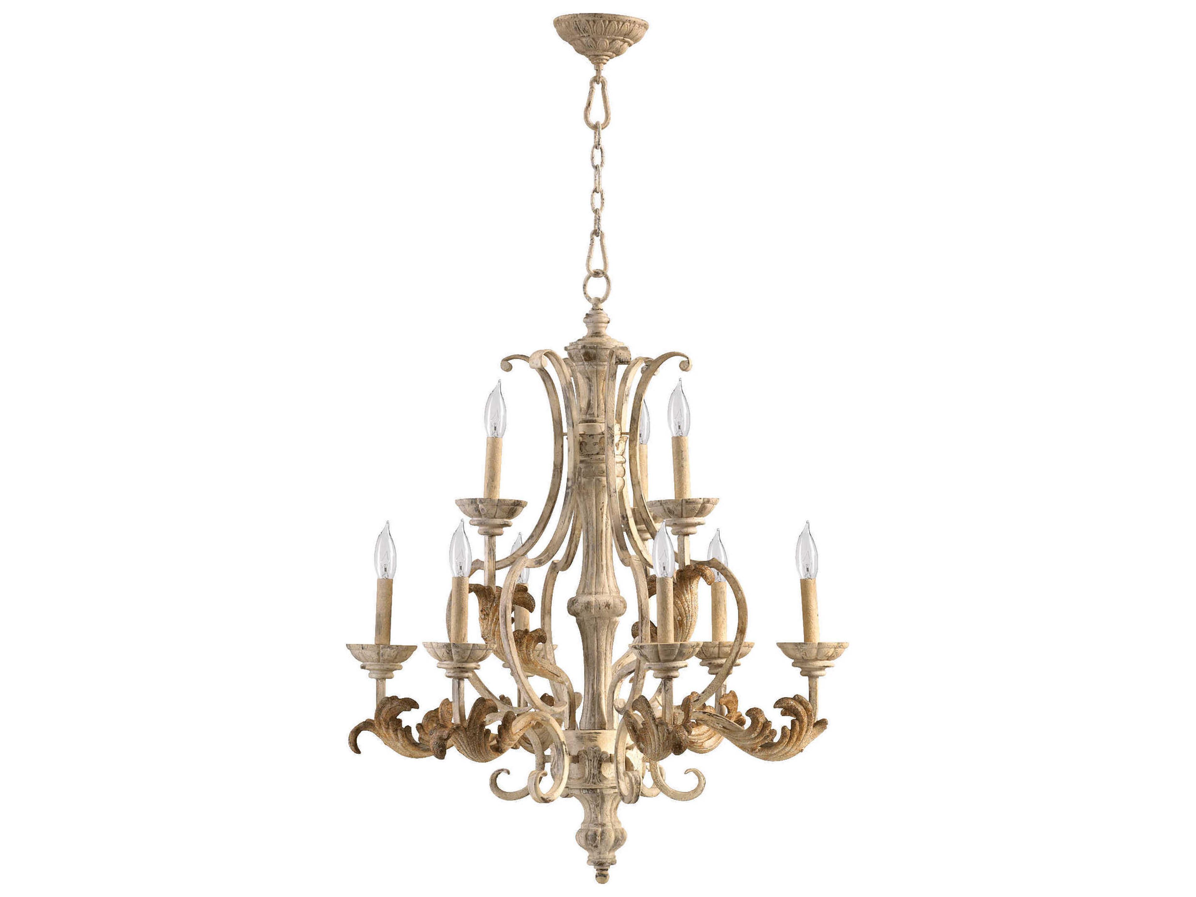 Quorum Florence 9-Light Persian White Tiered Chandelier