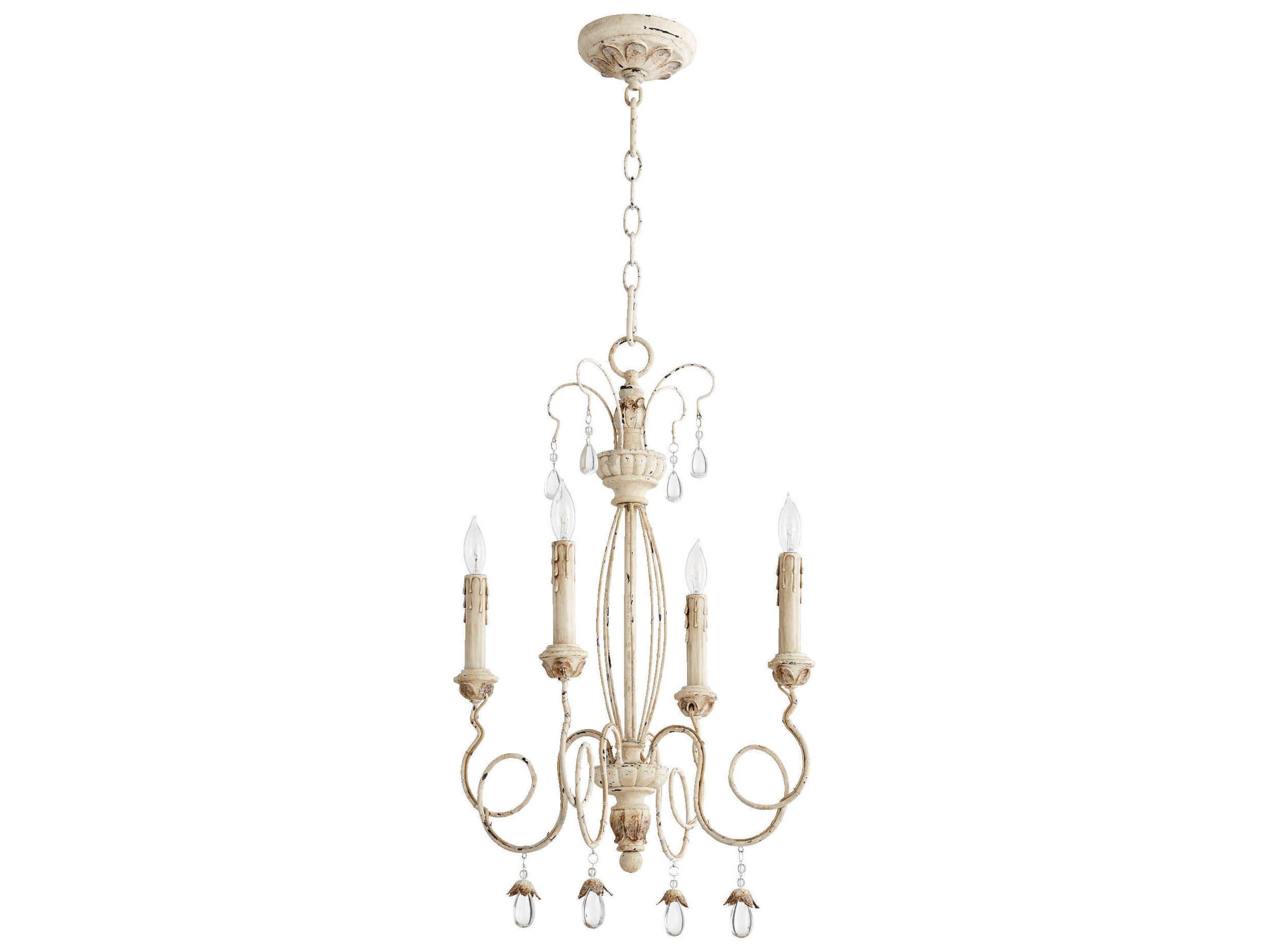 Quorum Venice 4-Light Persian White Crystal Candelabra Chandelier