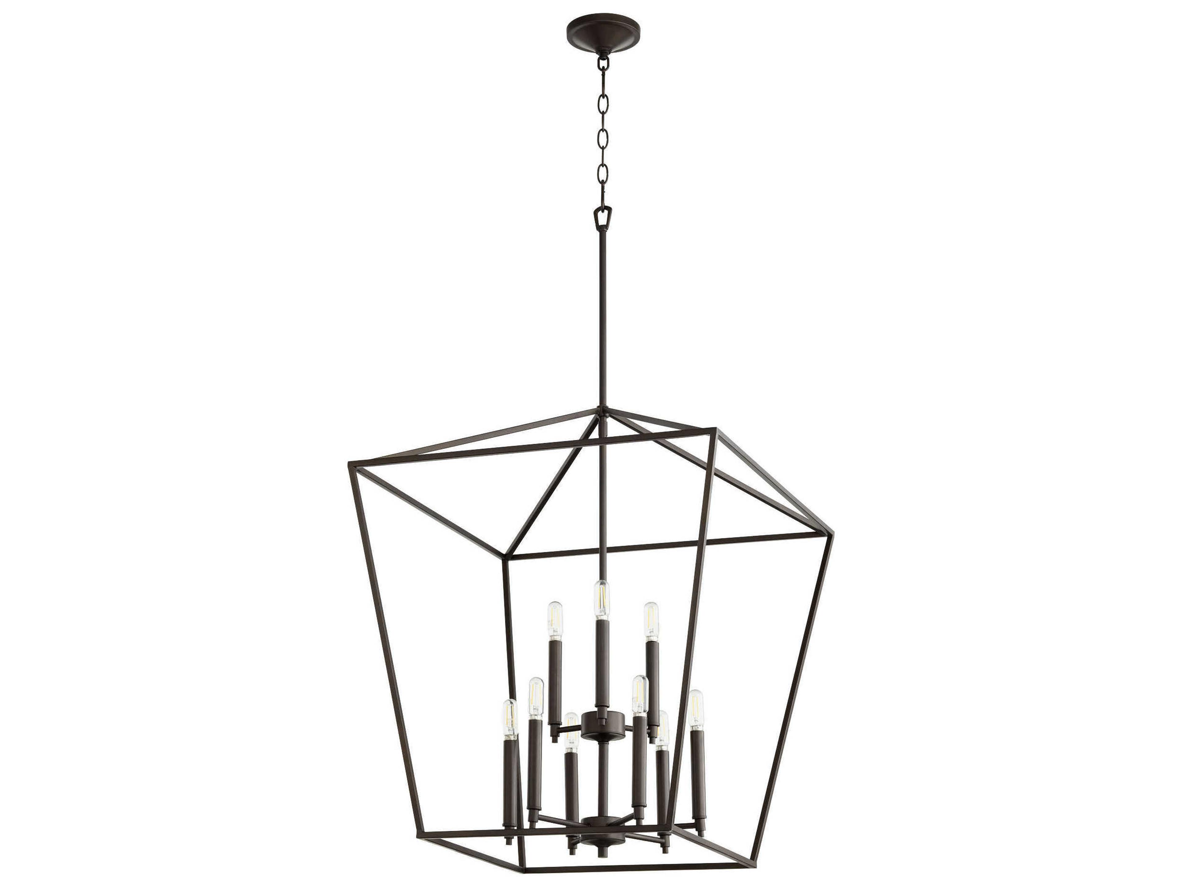 Quorum Gabriel 9-Light Oiled Bronze Candelabra Tiered Chandelier