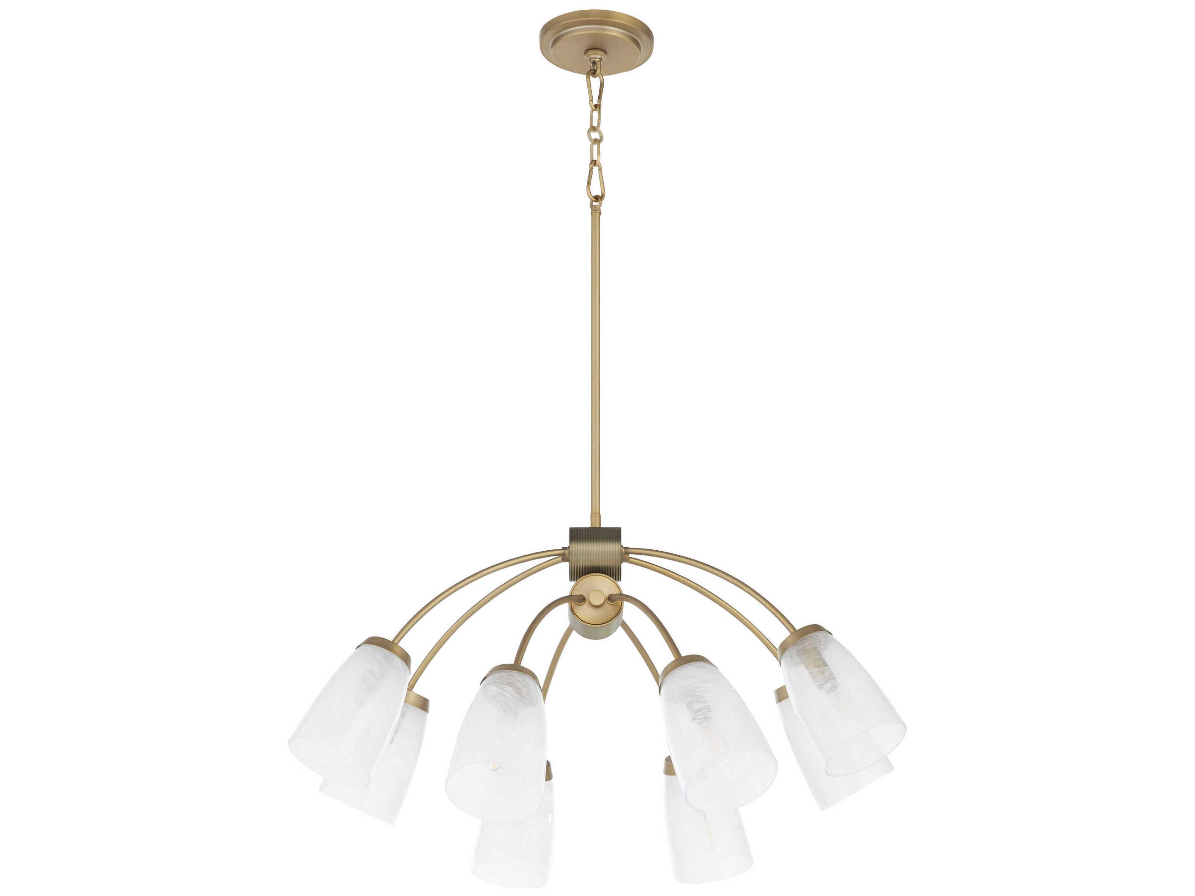 Quorum Arpeggio 8-Light Aged Brass Chandelier