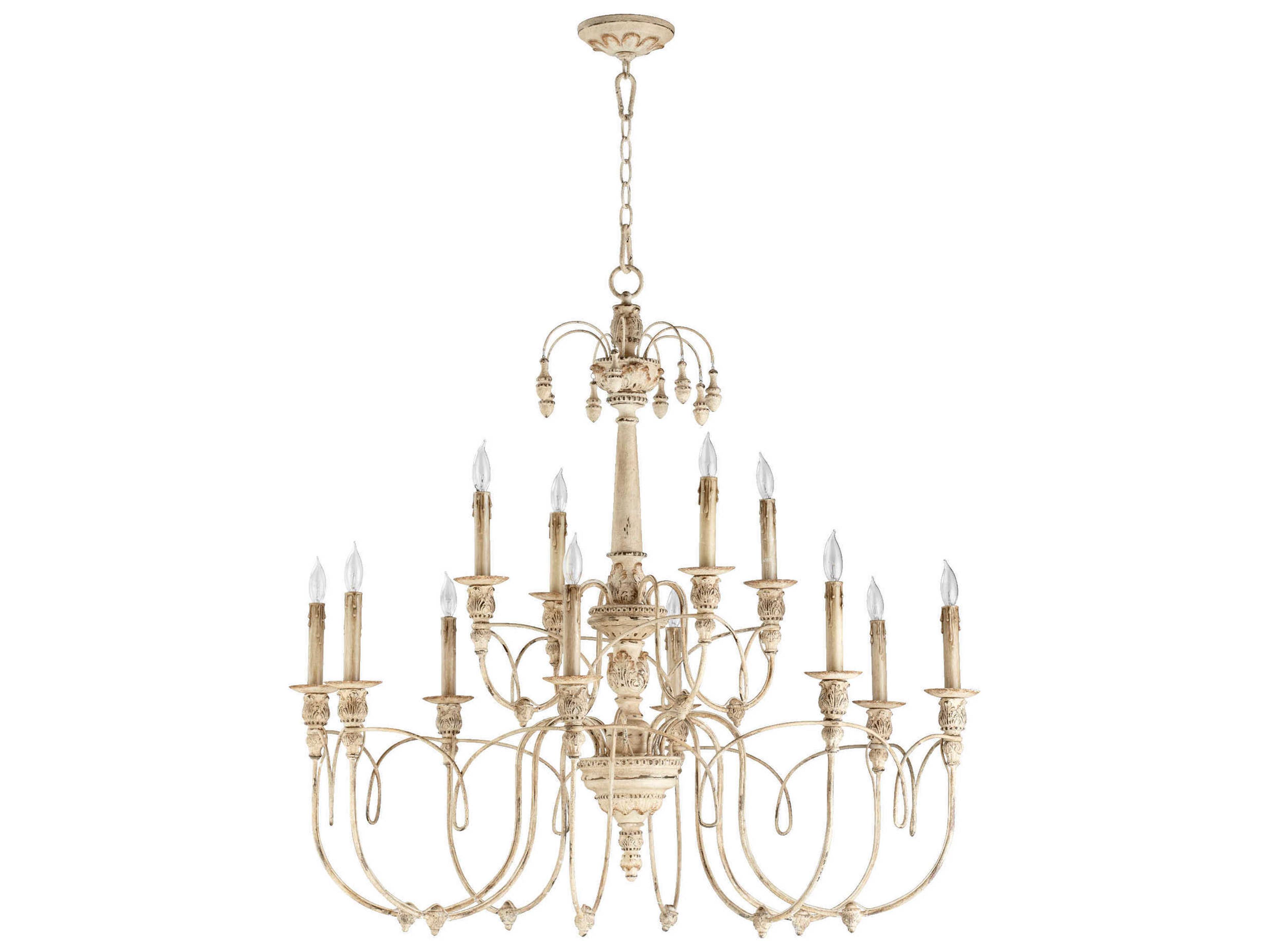 Quorum Salento 12-Light Persian White Candelabra Chandelier